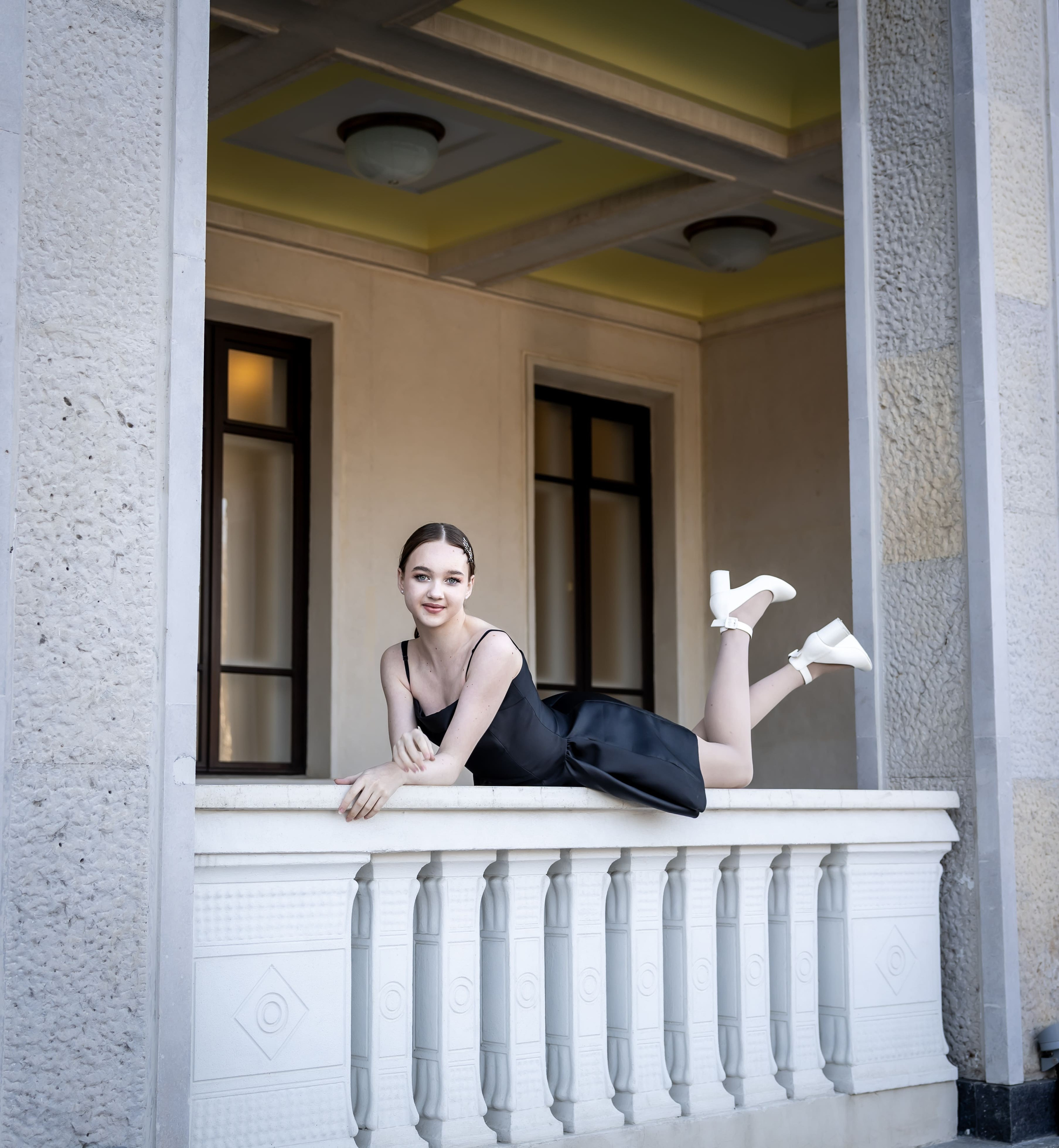 девушка на балконе фотосессия архитектура Москва