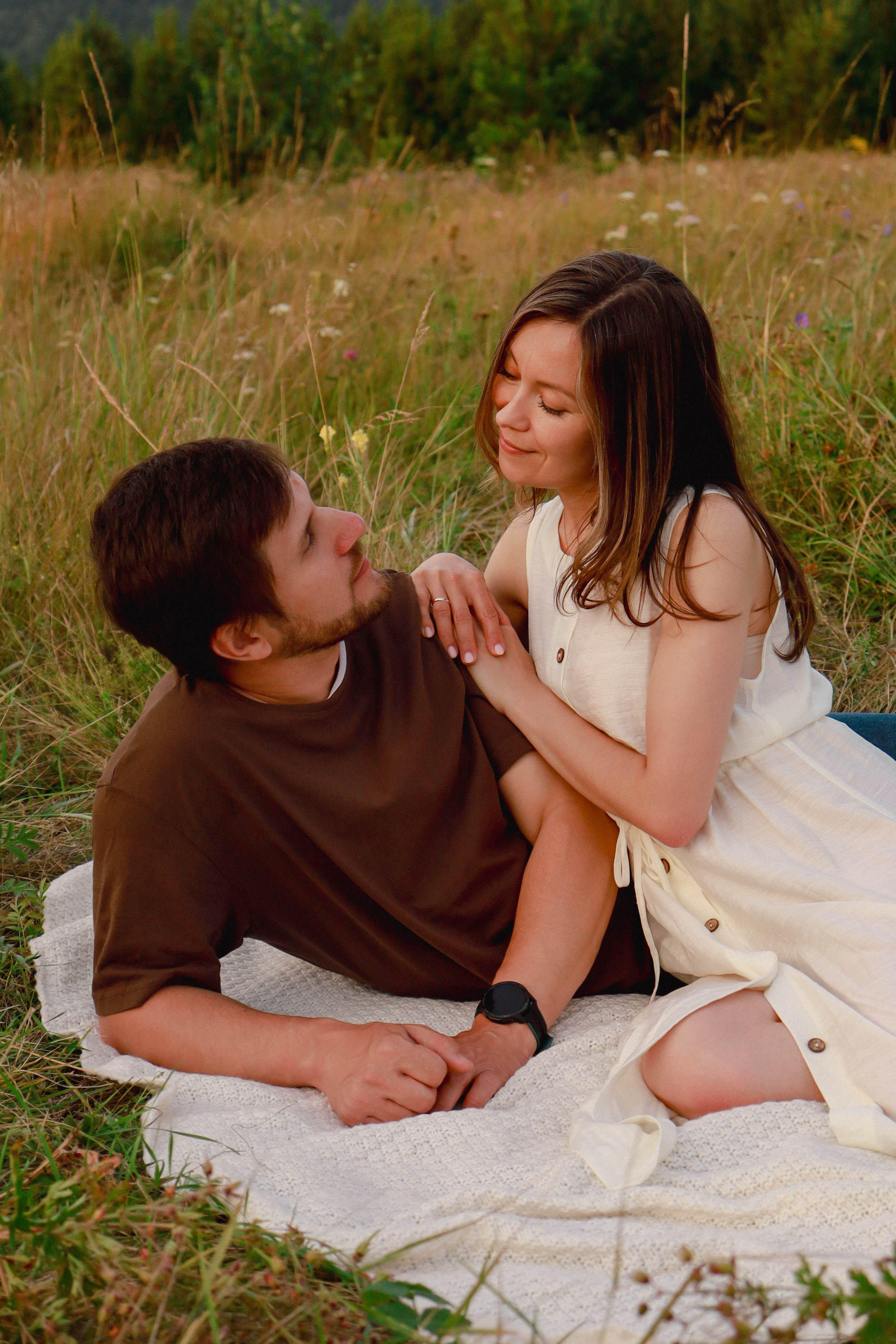 Семья в поле. Фотограф Александра Коновалова