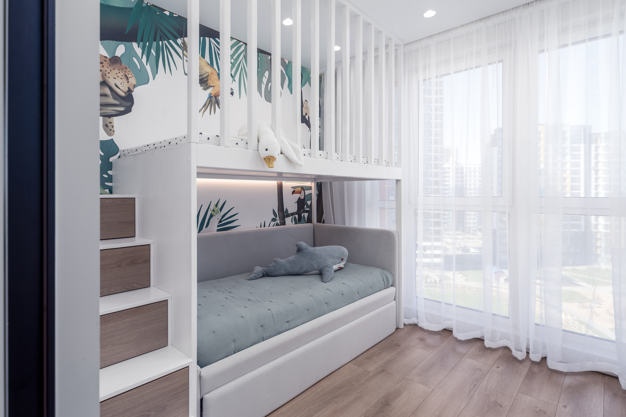 Интерьер детской в евро-3 квартире в ЖК Минск Мир