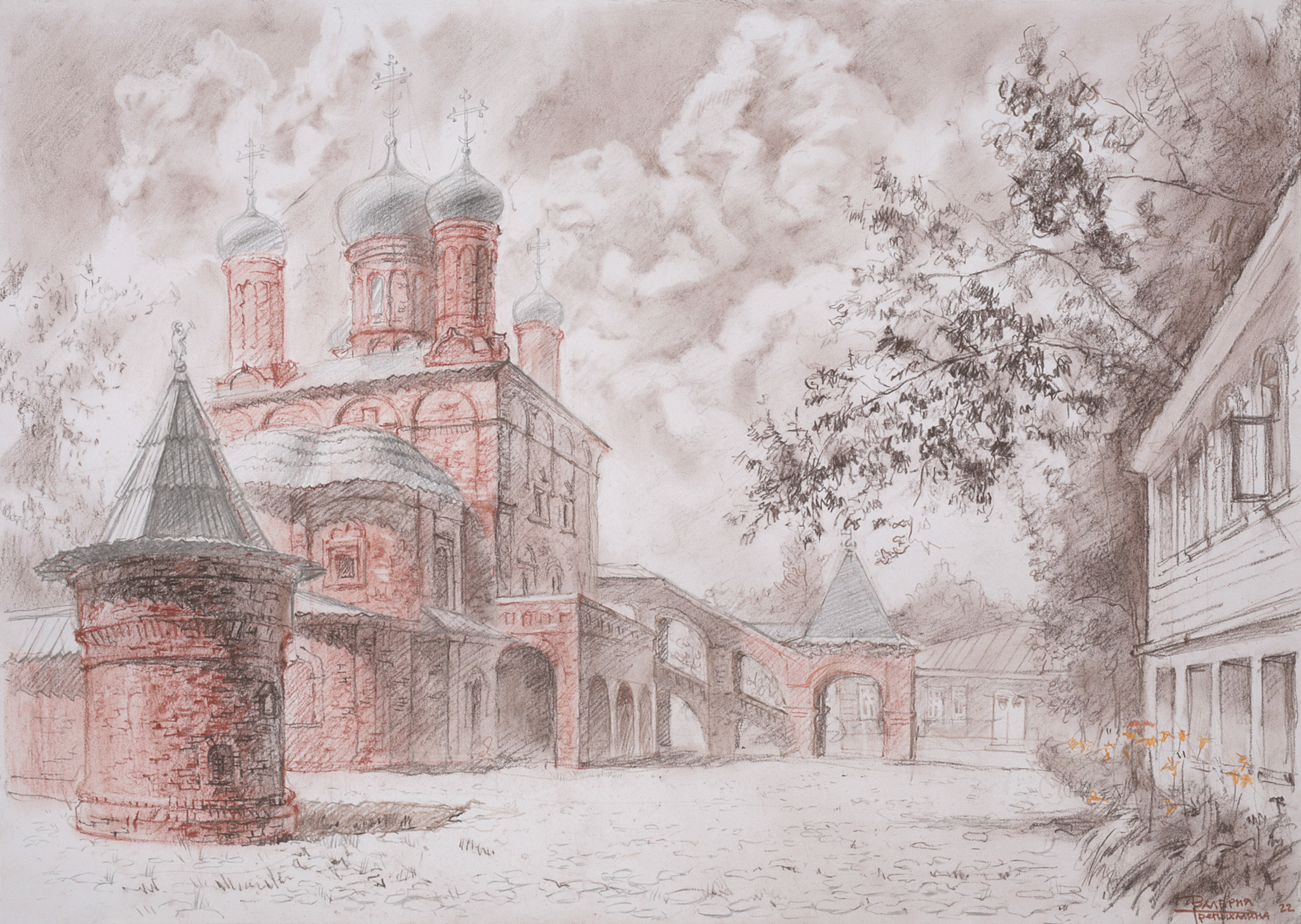 Трепыхалина Валерия. Бумага, сангина, сепия, пастель.