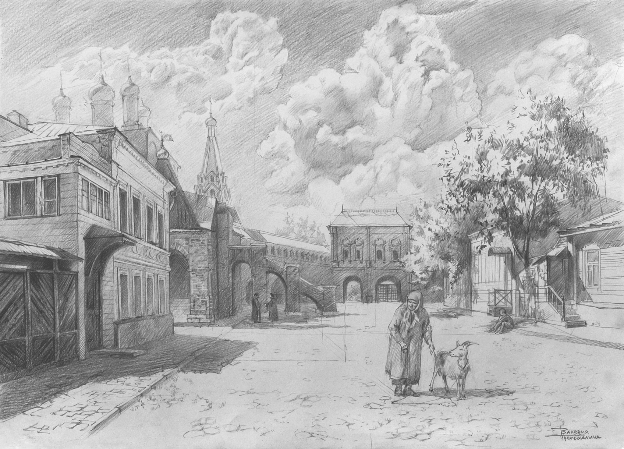 Трепыхалина Валерия. Бумага, графитный карандаш.