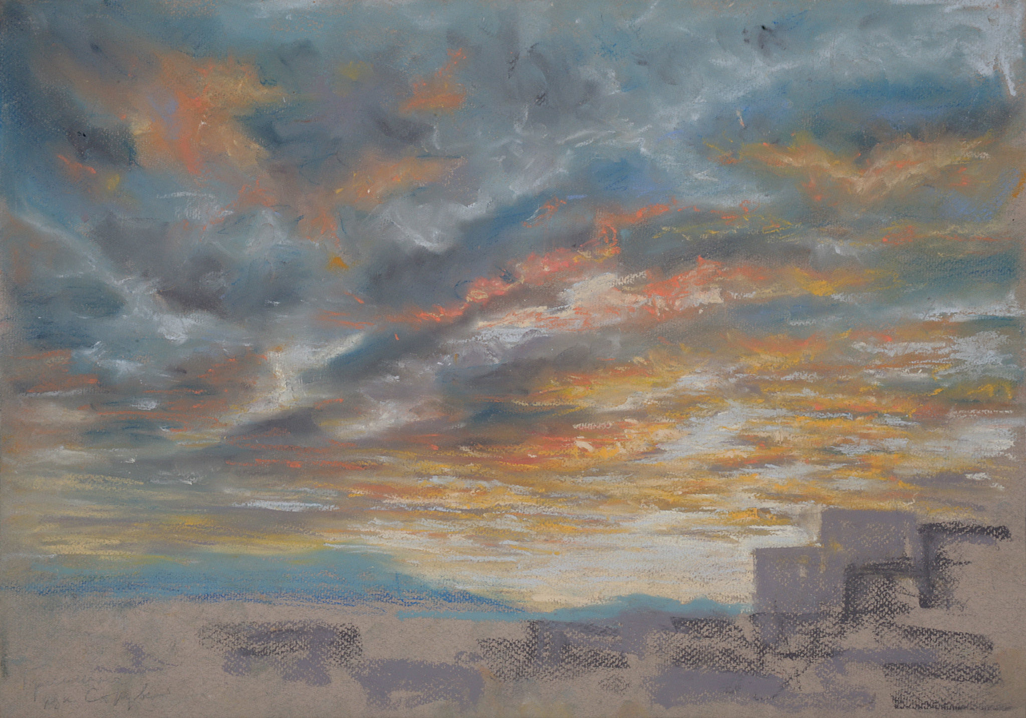 Гришина Варвара. Тонированная бумага, сухая пастель.