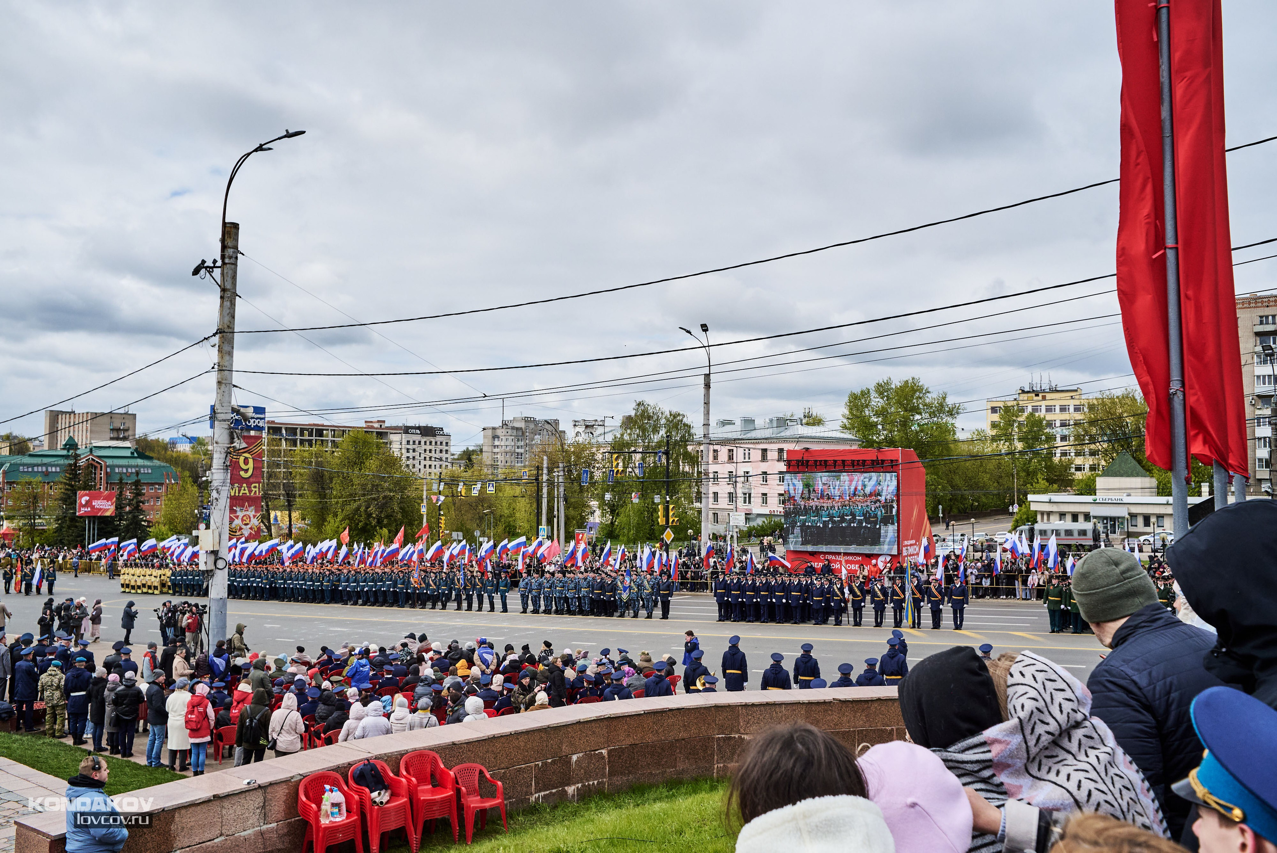 Парад в честь празднования День Победы 9 мая 2024 года в городе Иваново