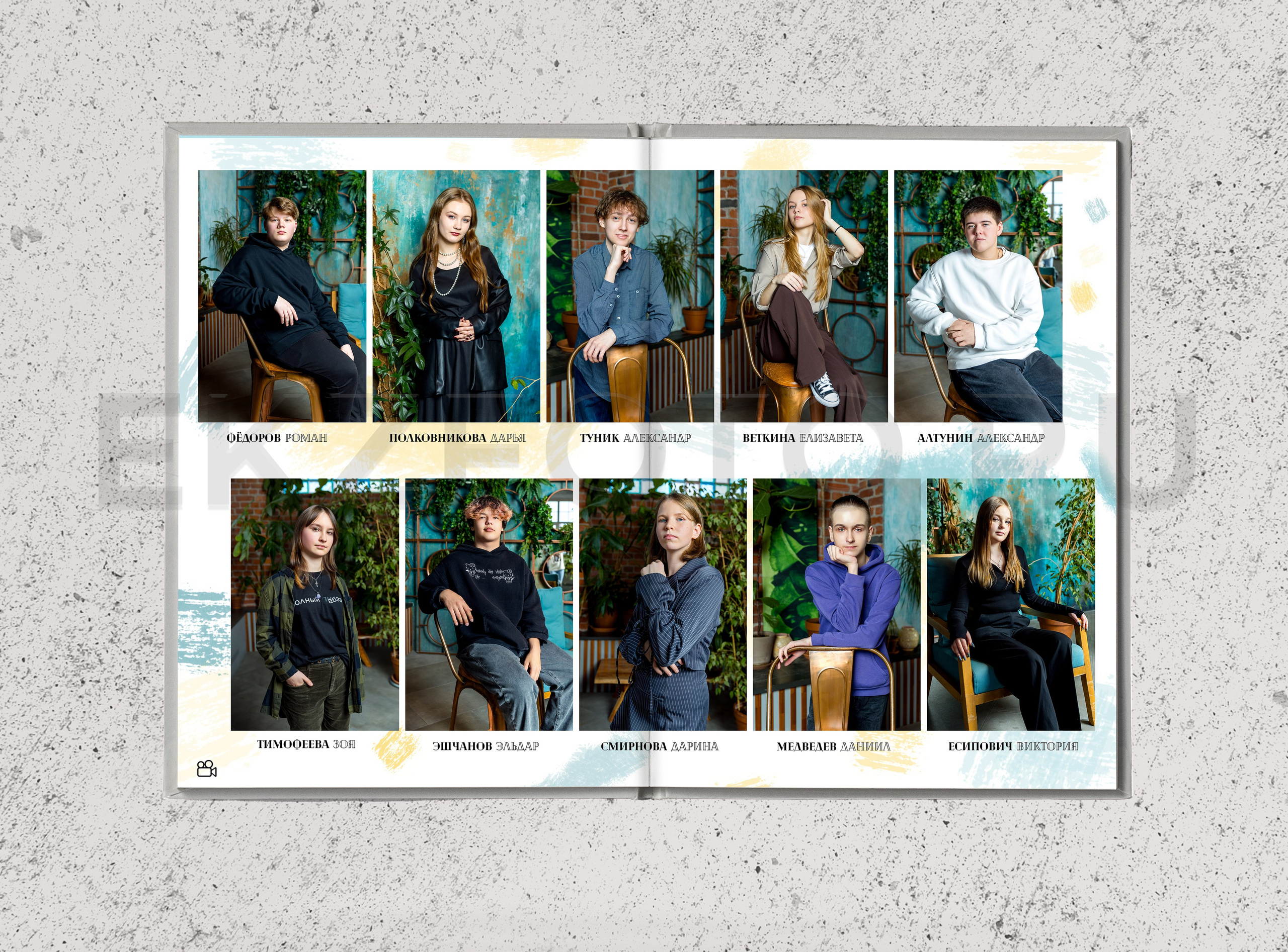СТУДИЙНАЯ ФОТОКНИГА ВЫПУСКНИКА ШКОЛЫ 21×30 СМ 10 РАЗВОРОТОВ. Фотограф Екатерина Зайкова в Санкт-Петербурге