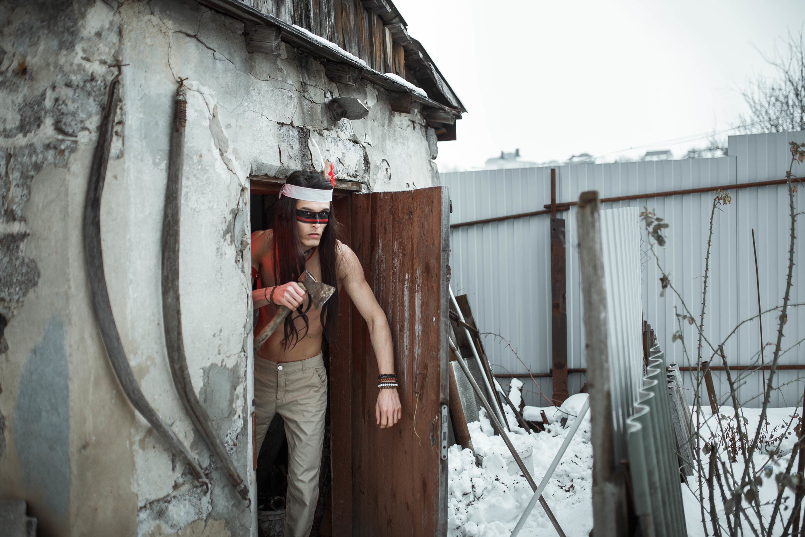 Творческая фотосессия "Индеец в ванне". Elena Yavorskaya Photography