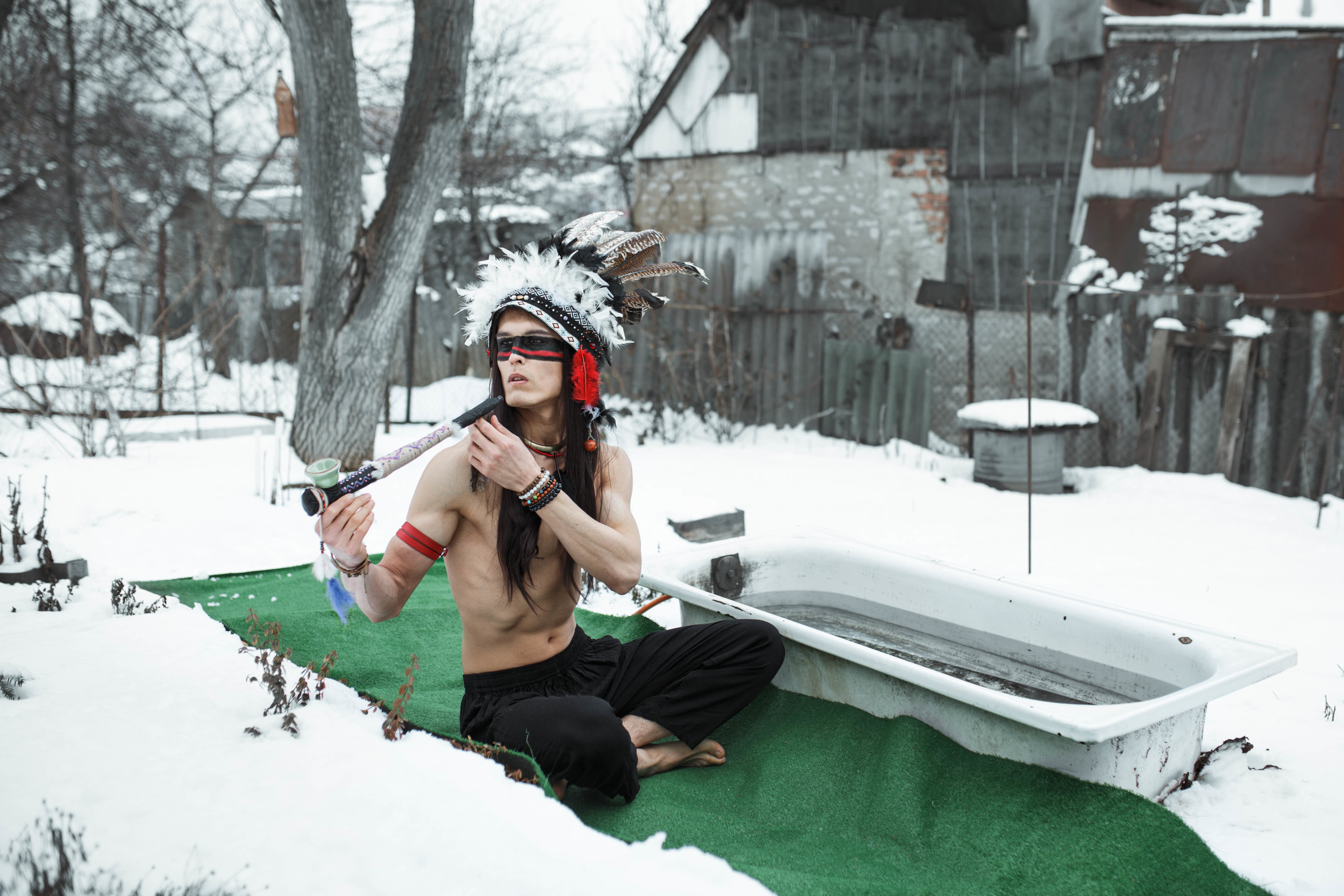 Творческая фотосессия "Индеец в ванне". Elena Yavorskaya Photography