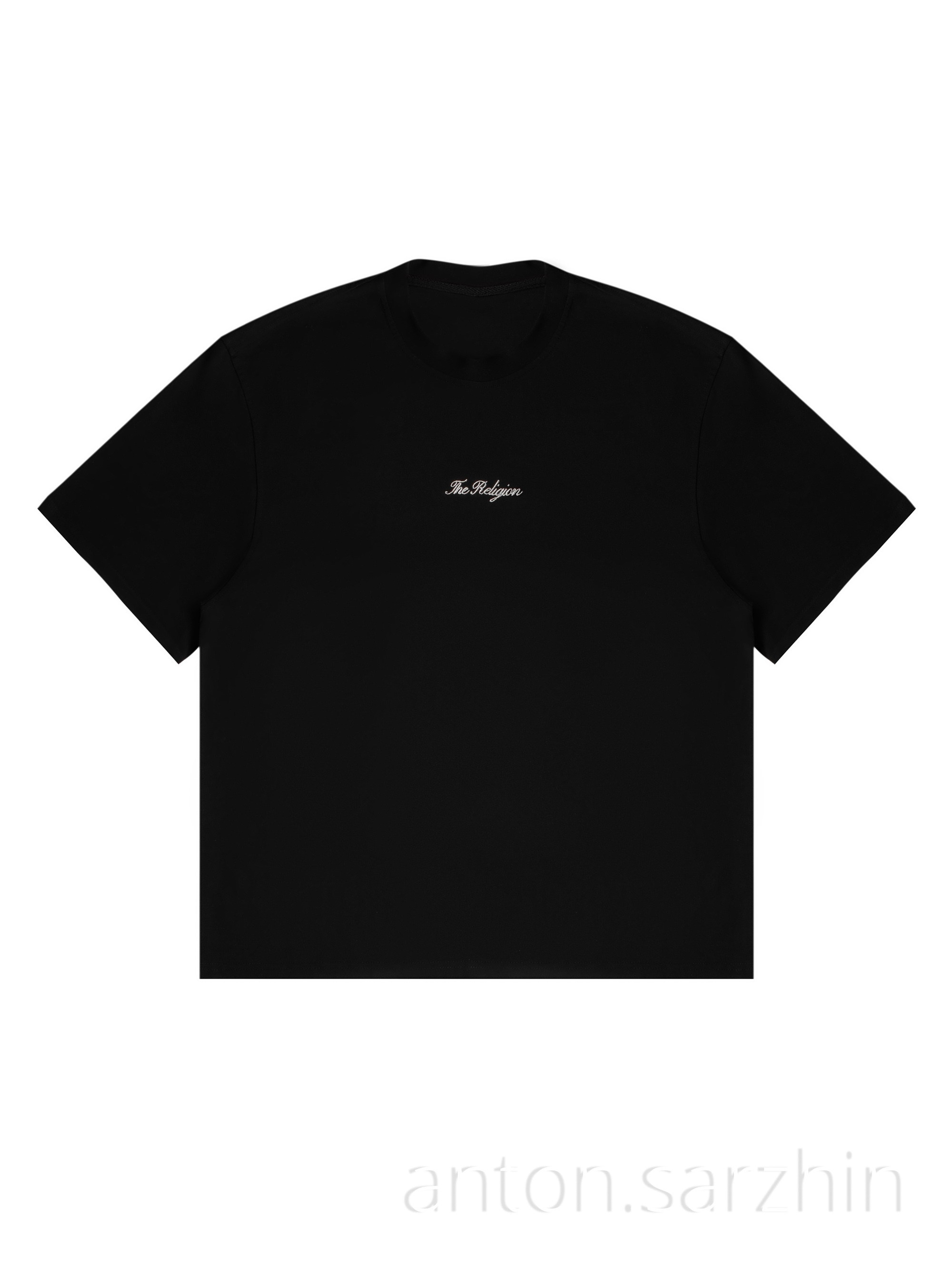 Фотосъемка в раскладку женской футболки черной