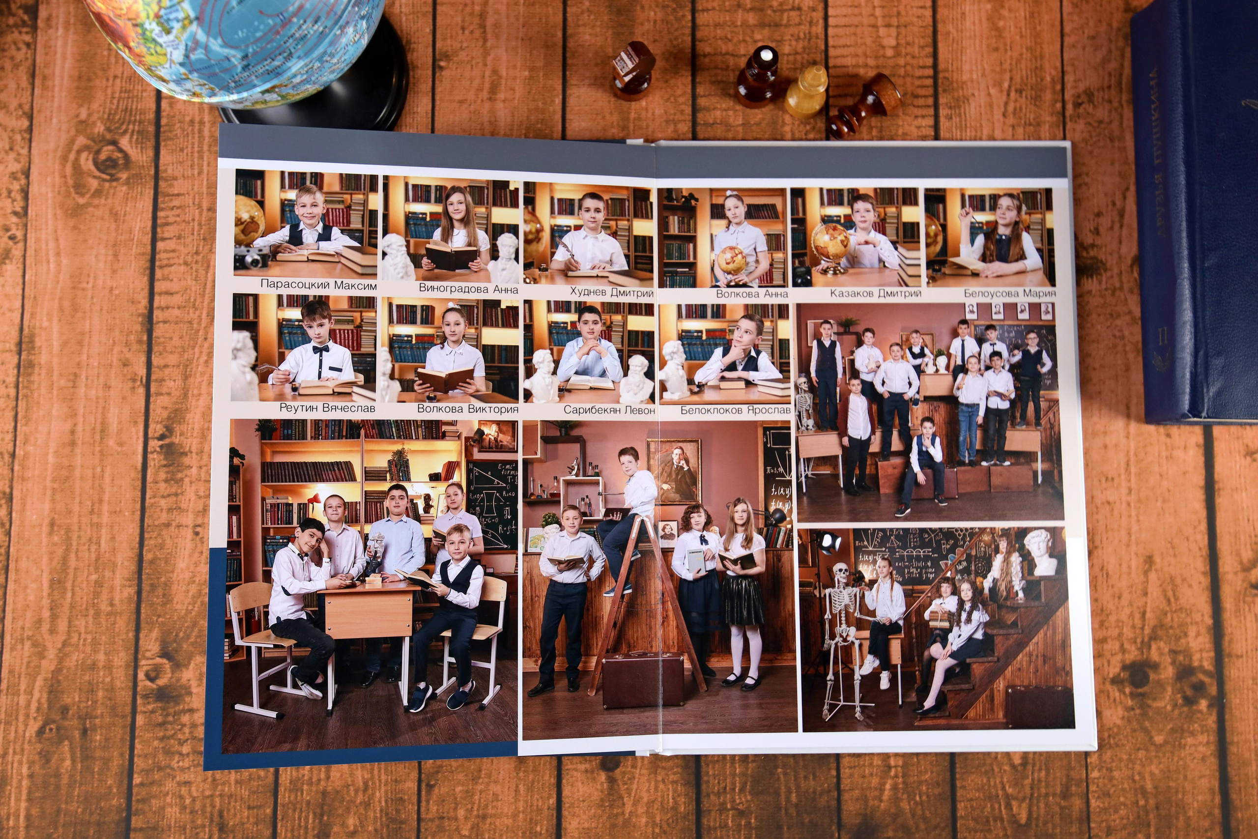 Традиционный фотоальбом для выпускника начальной школы. Выпускной альбом Новосибирск