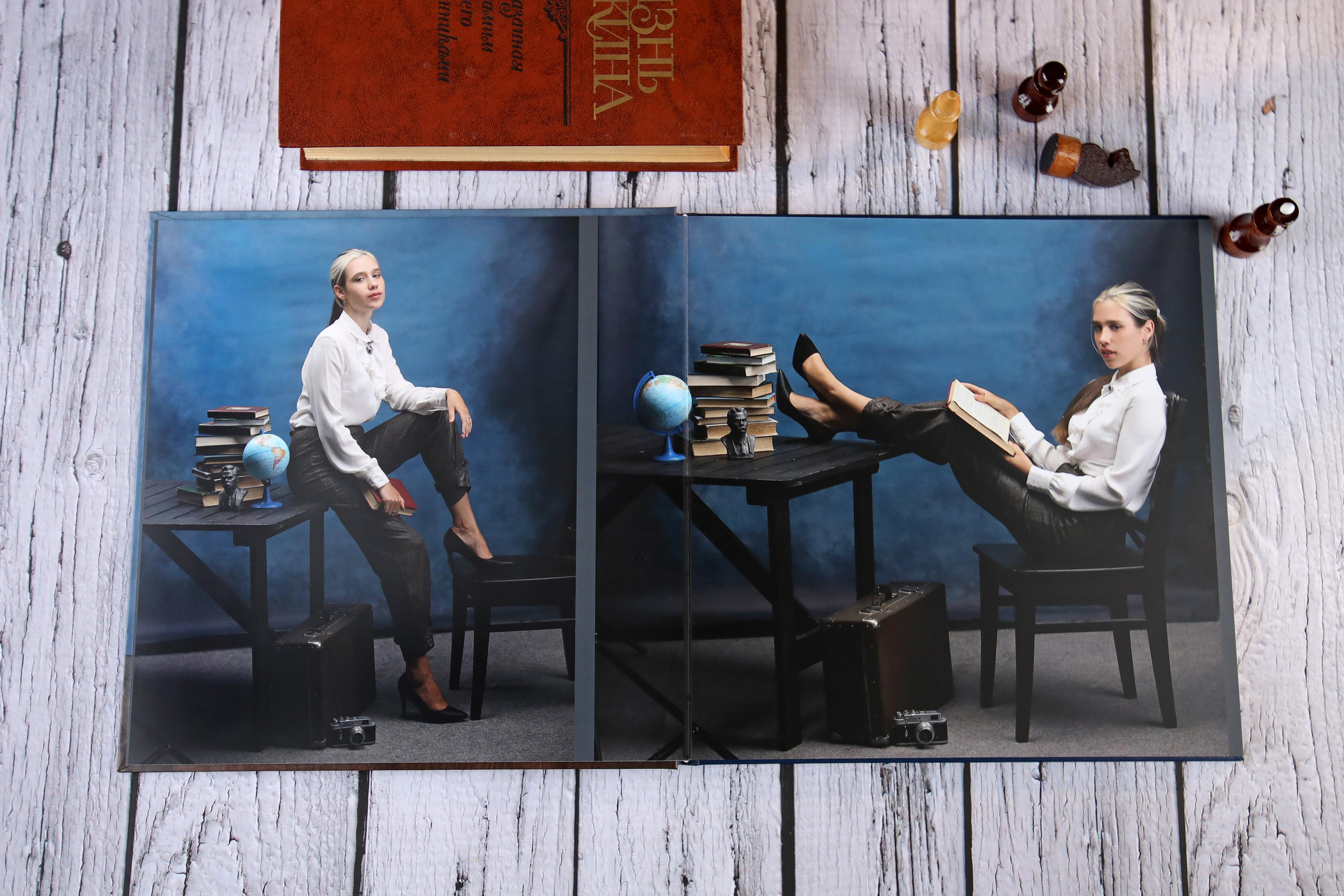 Красивая фотокнига выпускника старшей школы. Выпускной альбом Новосибирск