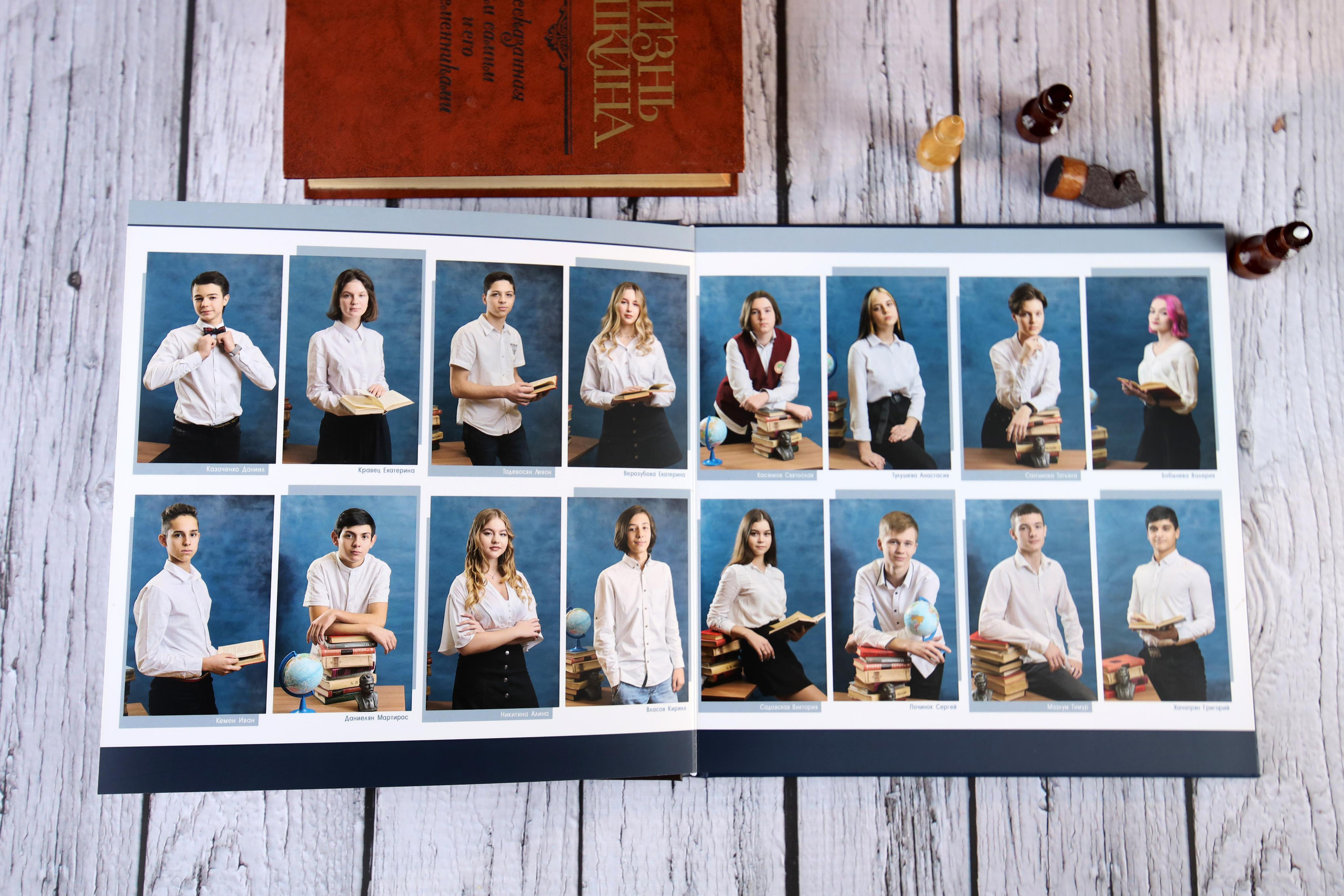 Красивая фотокнига выпускника старшей школы. Выпускной альбом Новосибирск