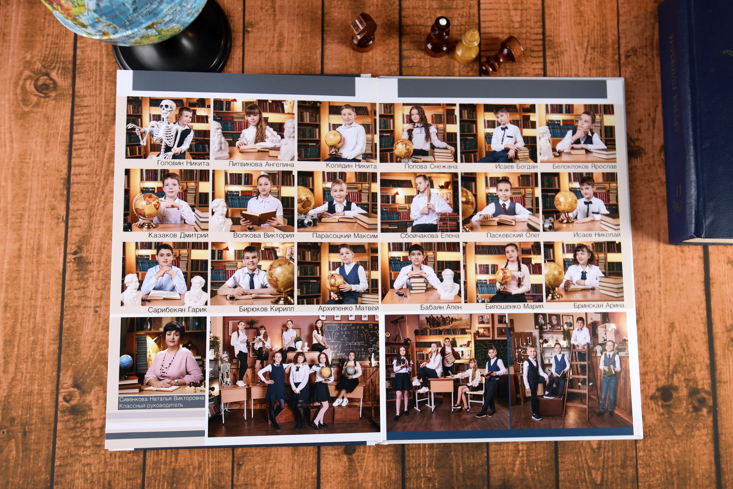 Традиционный фотоальбом для выпускника начальной школы. Выпускной альбом Новосибирск