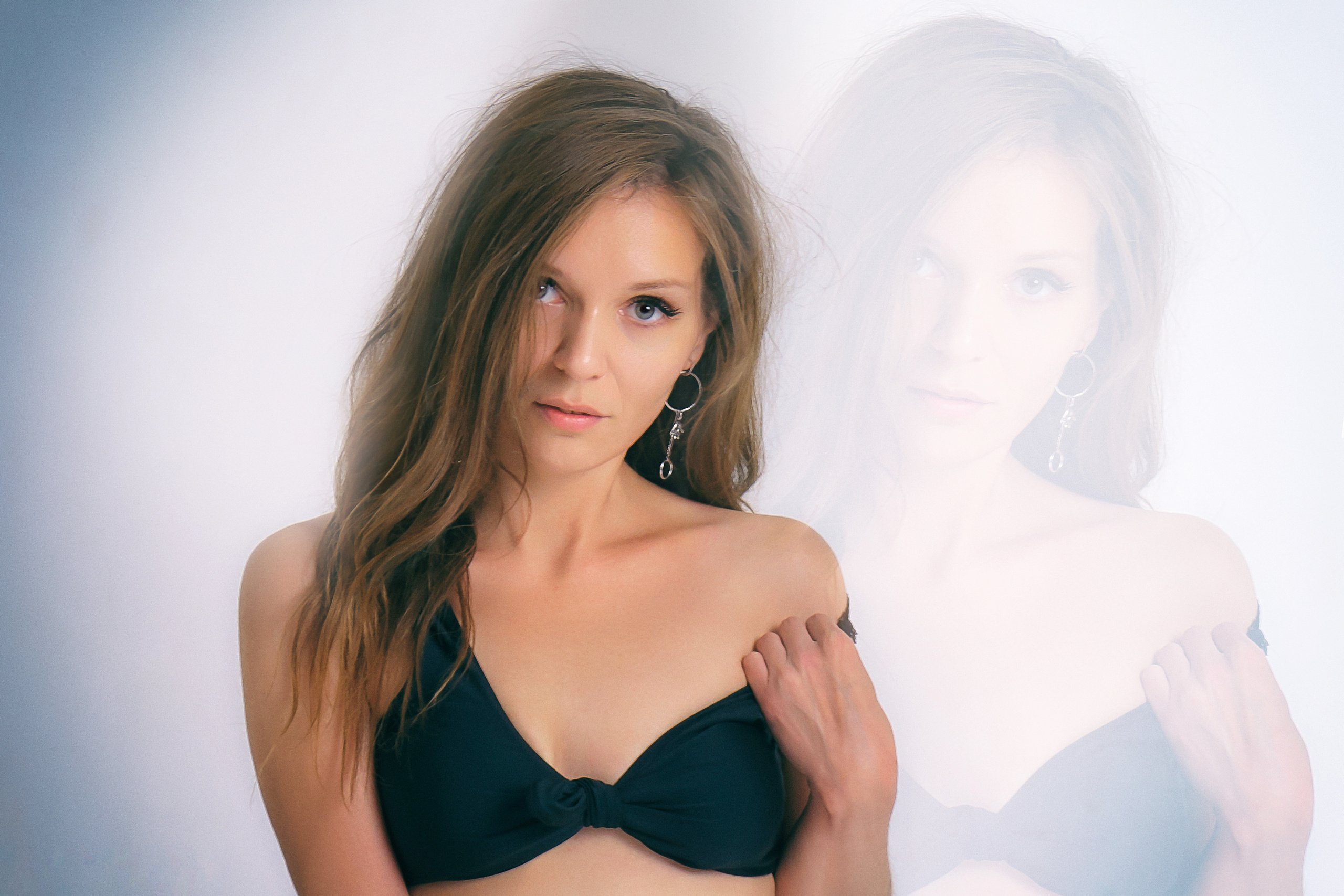 Фотосессия девушки в белье в студи