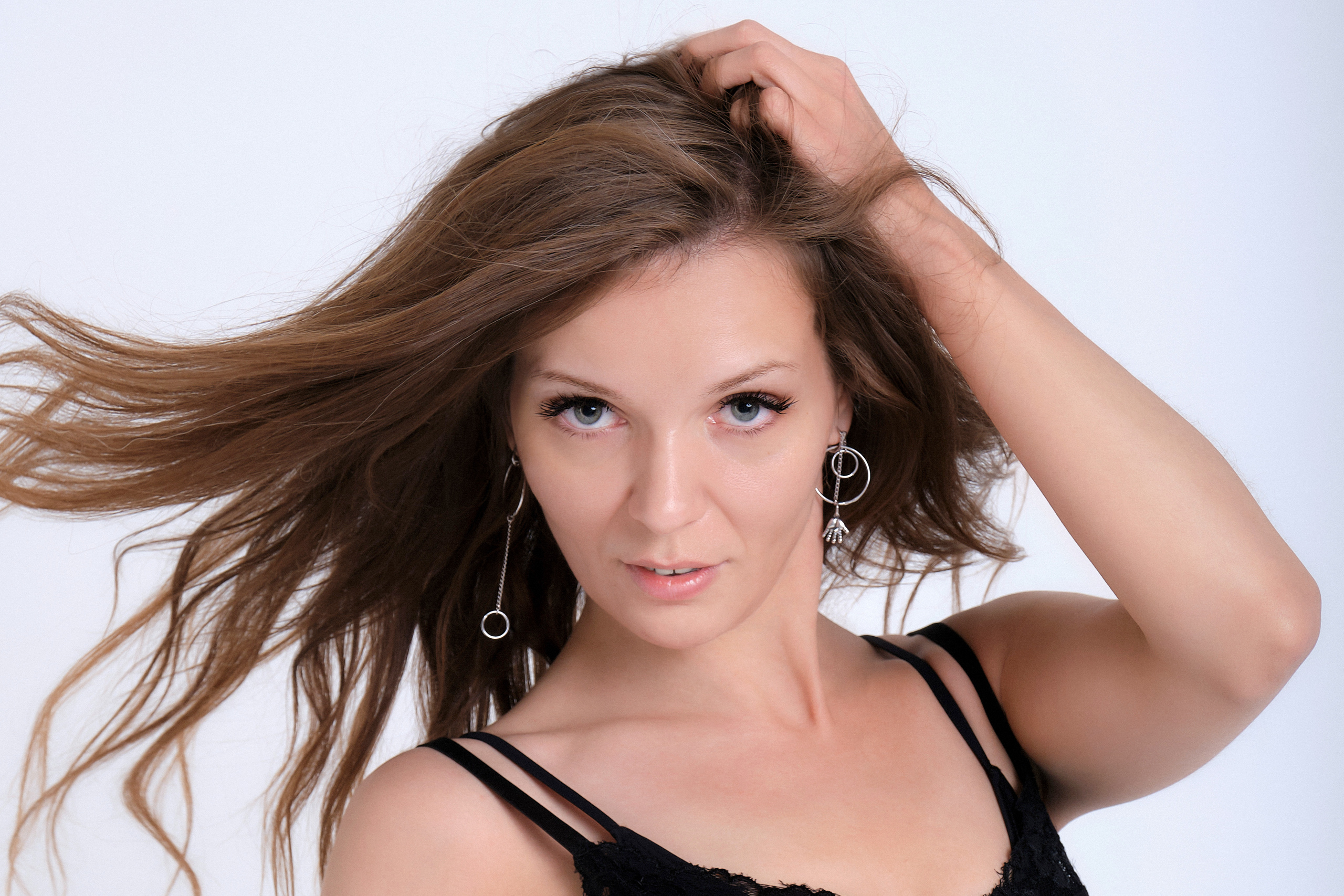 Фотосессия девушки в белье в студи