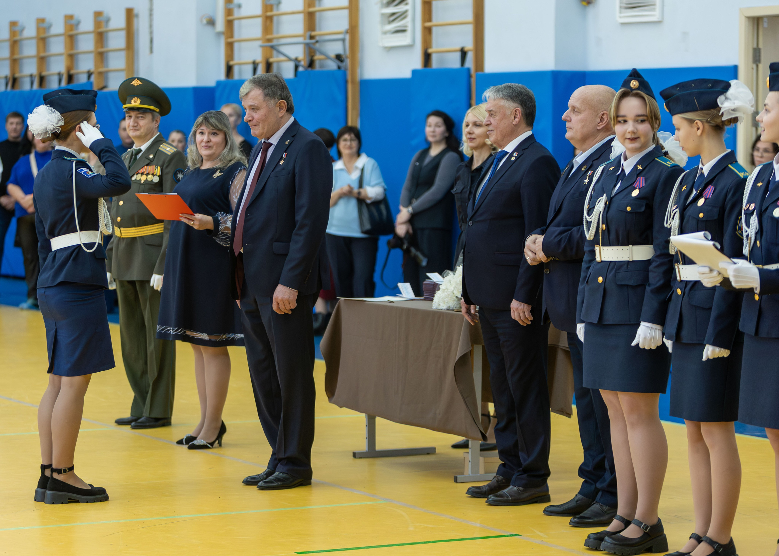 руководство гимназии №7 Подольск церемония посвящения кадетов