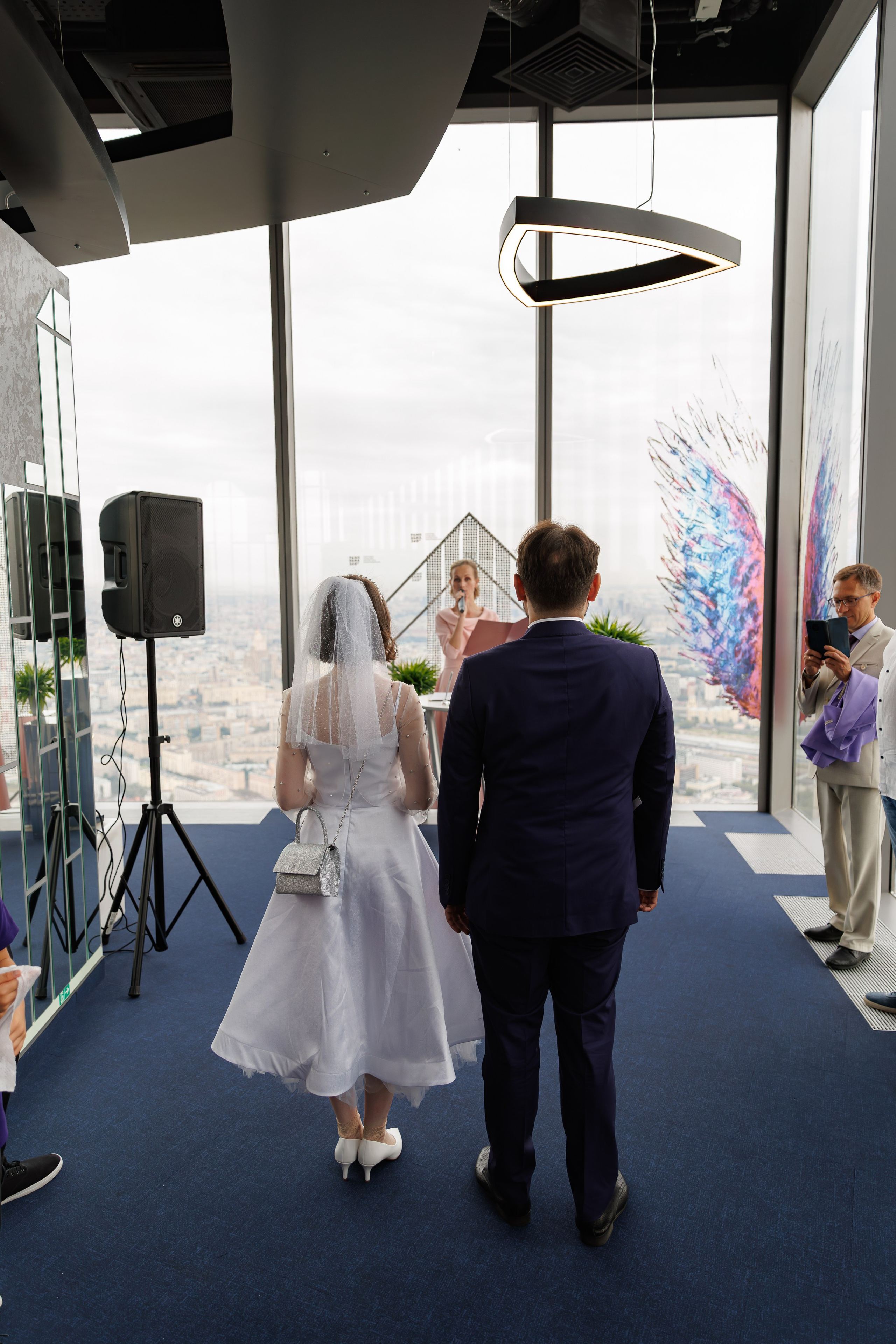 Регистрация брака в Панорама 360 Москва-сити башня Федерация. Свадебный фотограф Москва и МО Сергей Киржаев