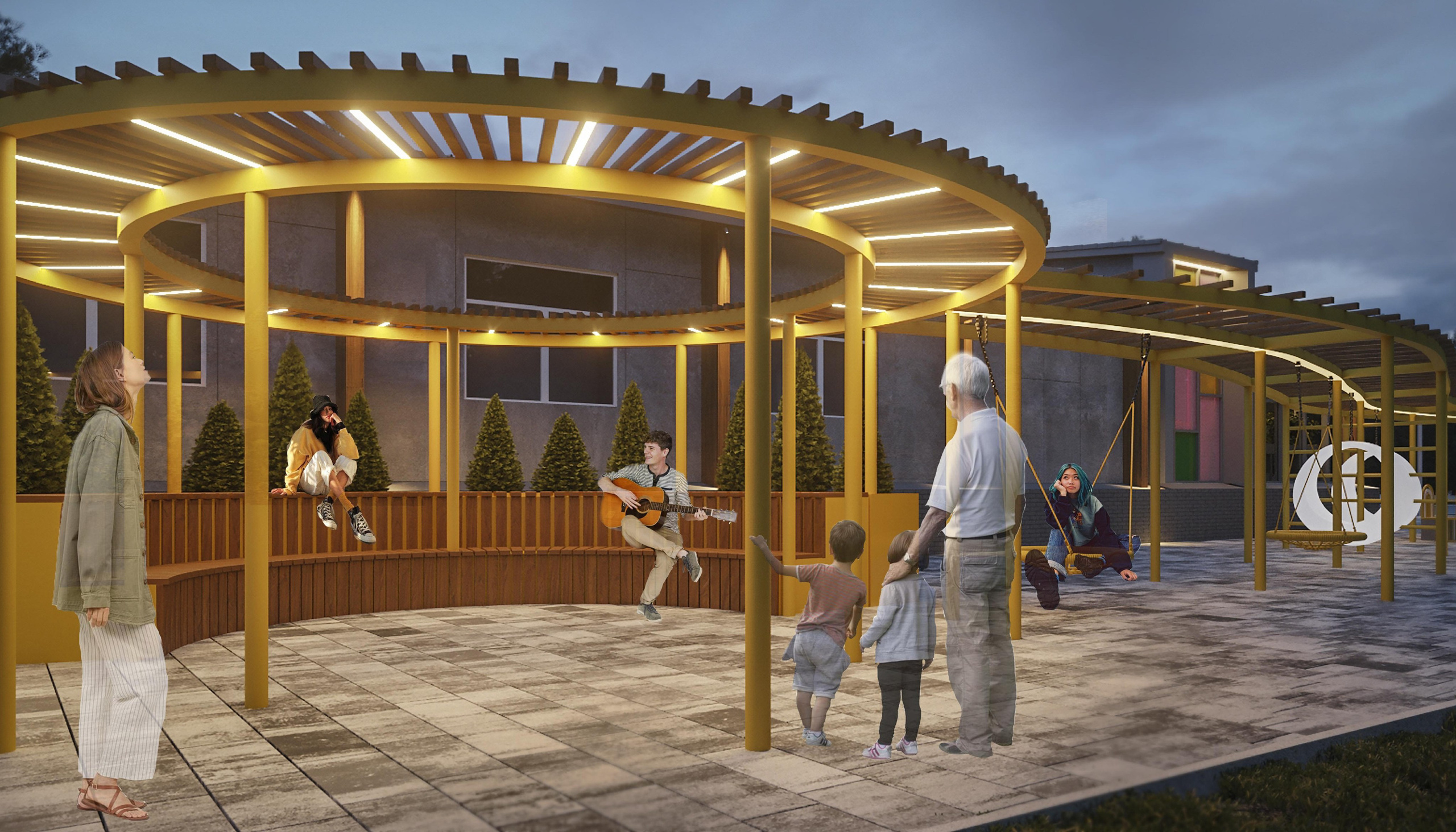 Дом Детского Творчества, пос. Пурпе. Дизайн интерьера и экстерьера в Санкт-Петербурге Яна Емельянова