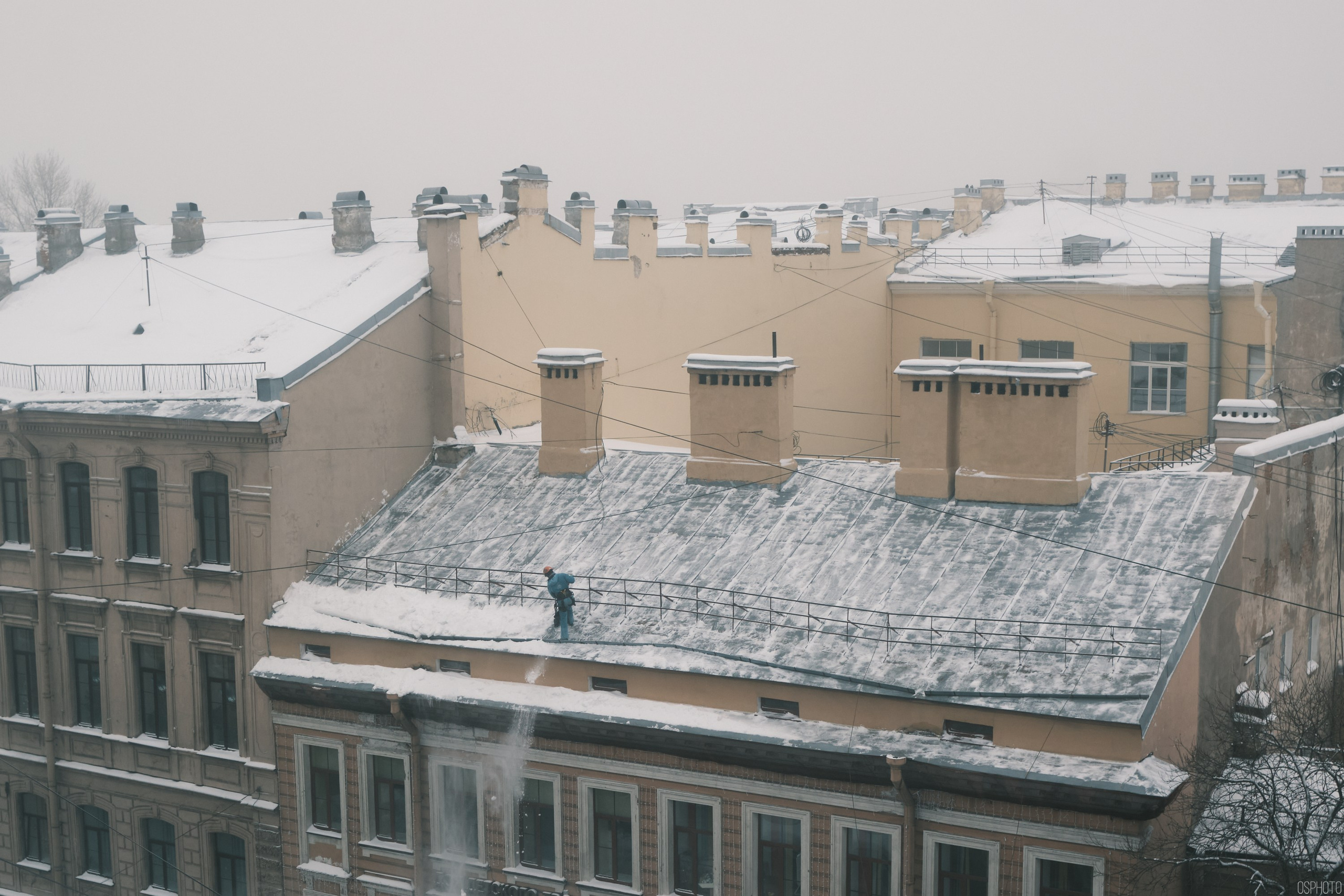 Снег и туман в Санкт-Петербурге. Фотографъ Сергѣевъ. Поймать мгновеніе