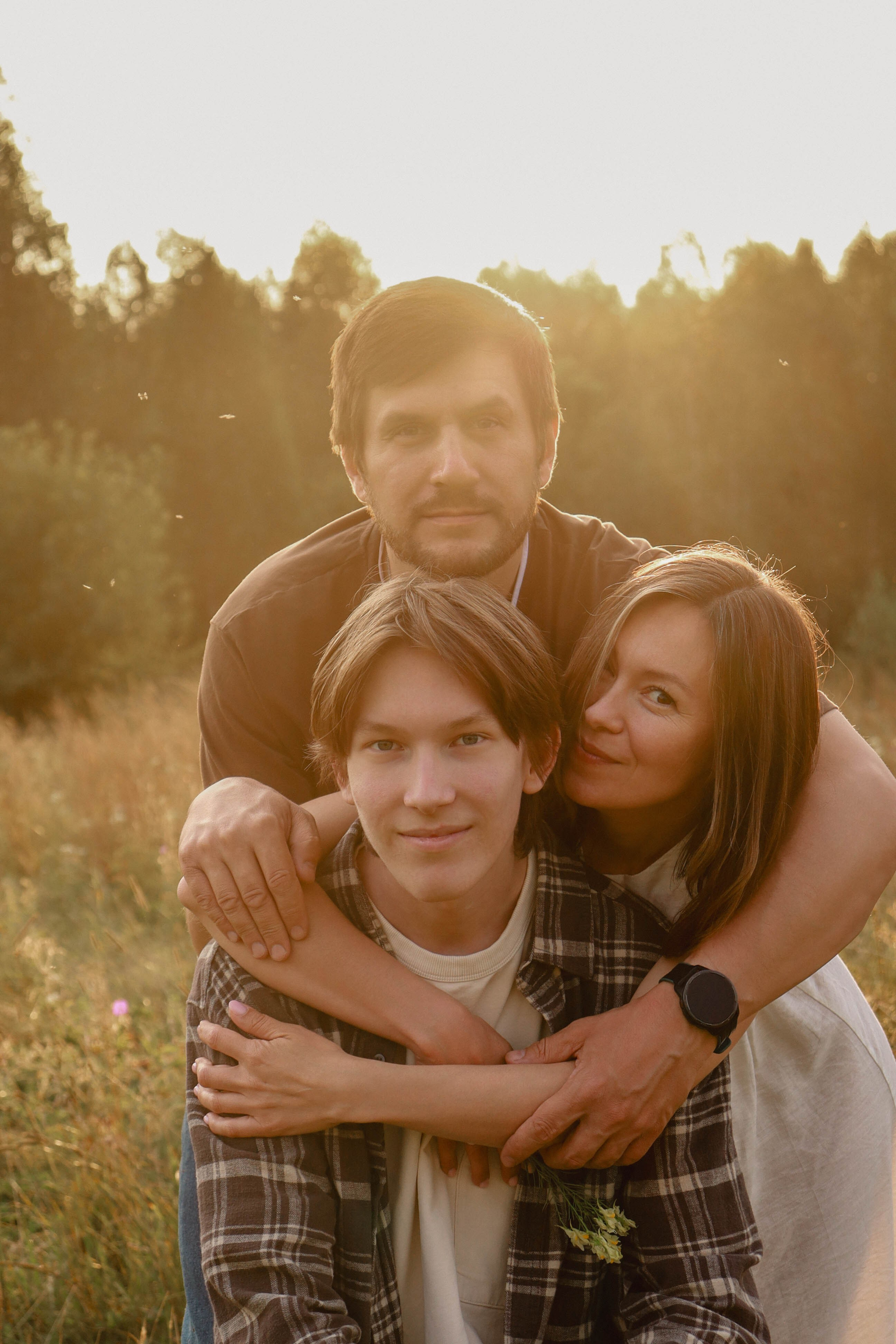 Семья в поле. Фотограф Александра Коновалова