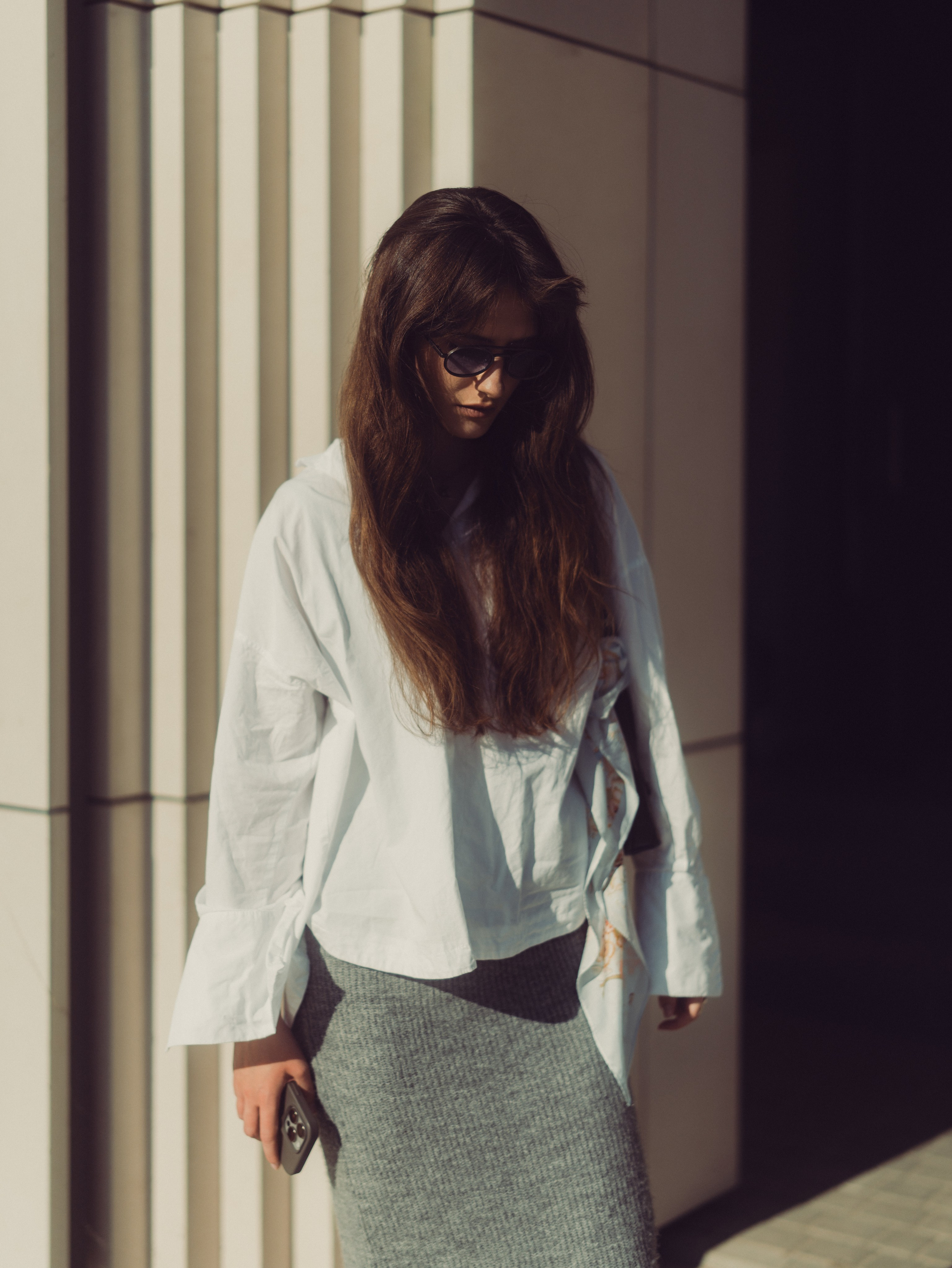 A women's photoshoot in the center of Kazan