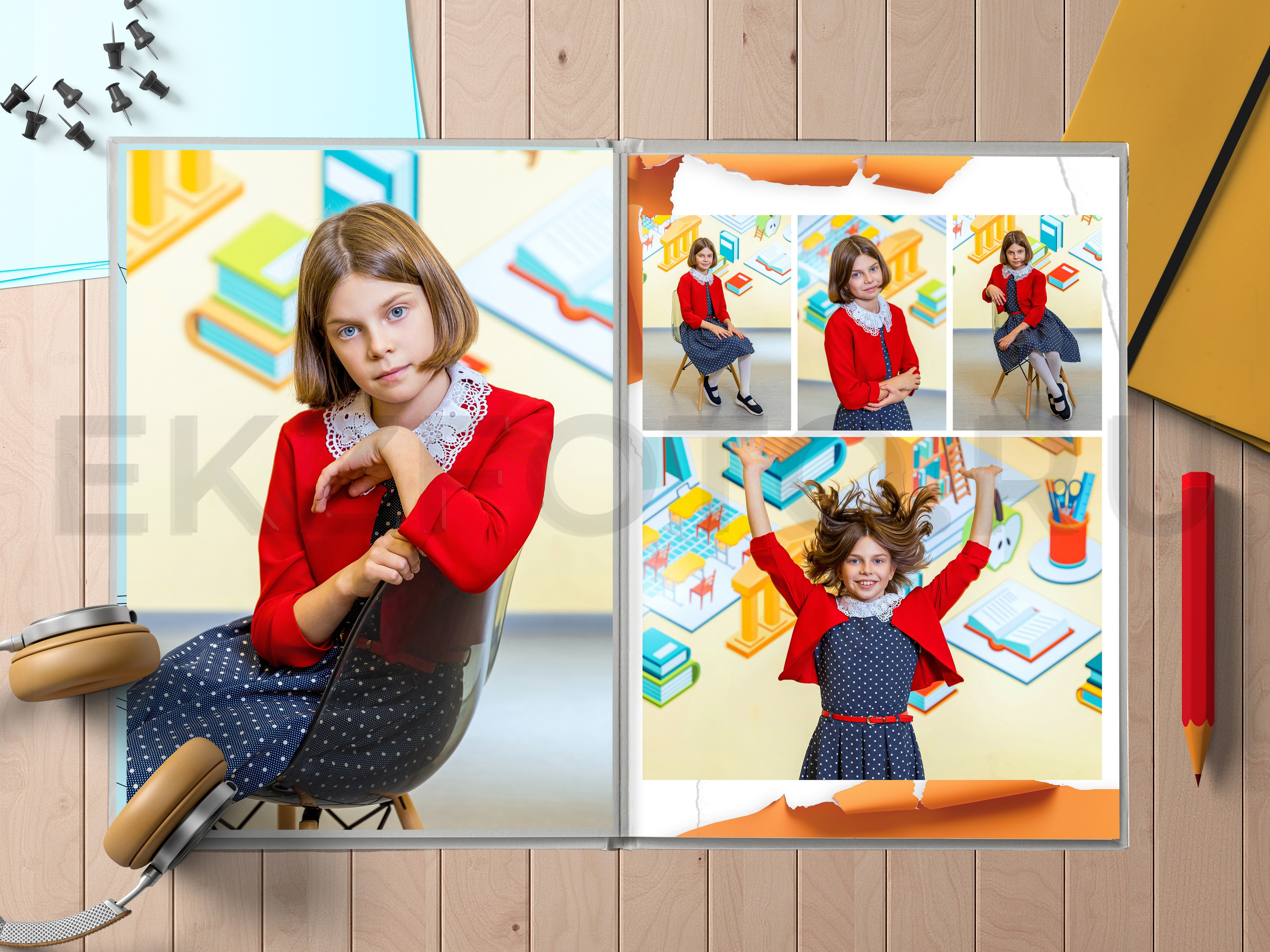 ФОТОКНИГА ВЫПУСКНИКА ШКОЛЫ 21×30 СМ 7 РАЗВОРОТОВ. Фотограф Екатерина Зайкова в Санкт-Петербурге