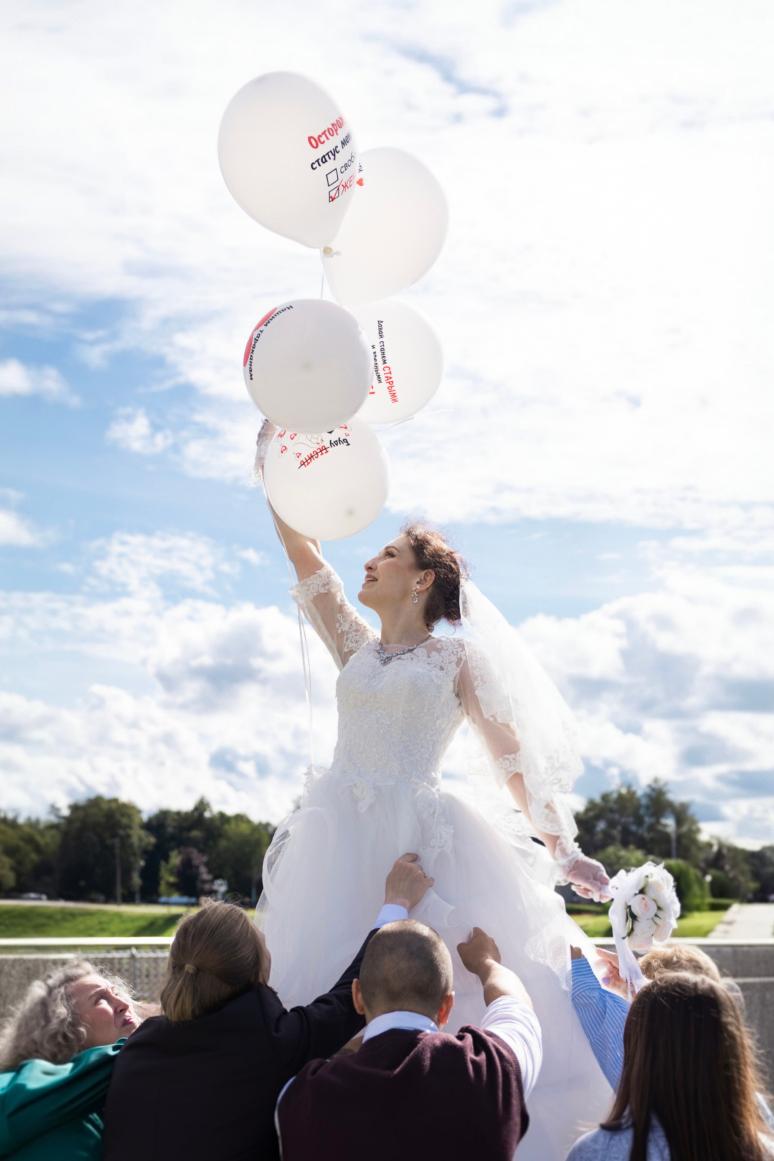 Креативные свадебные фото, фотограф на свадьбу в Твери