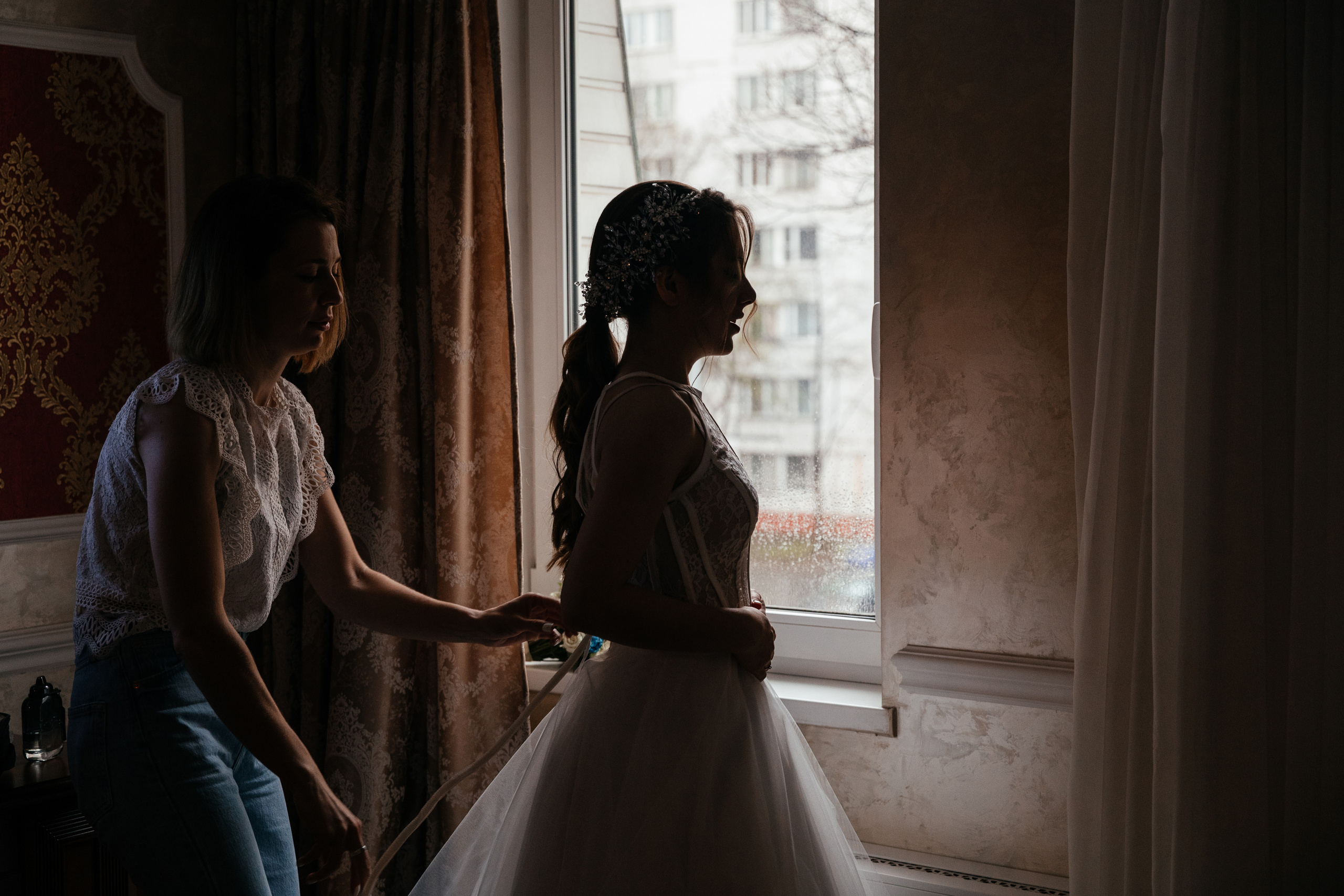 Душевная свадьба в дождливый апрельский день. Свадебный и семейный фотограф в Москве Анастасия Карасева