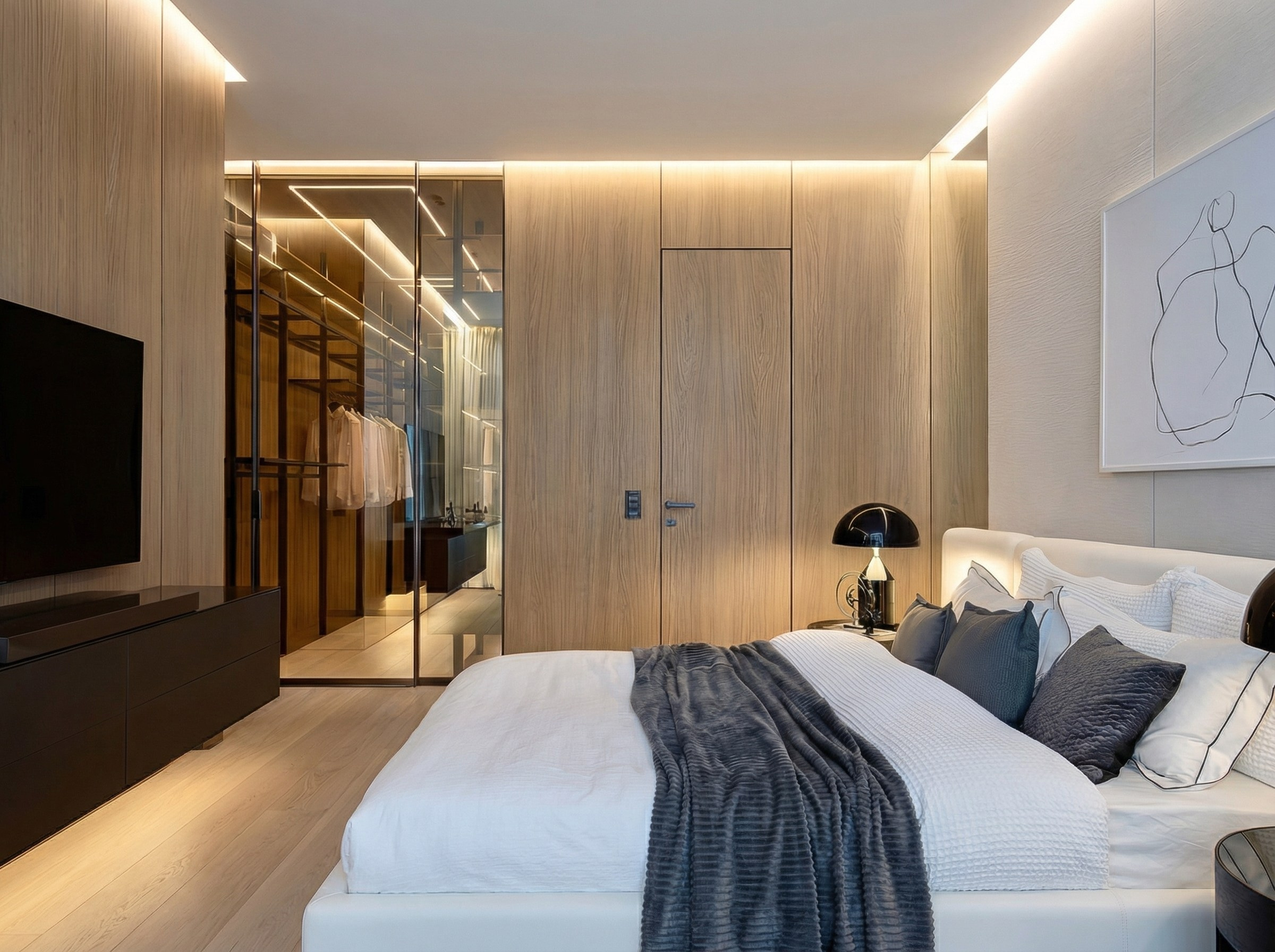 Дизайн квартиры 89 м² в стиле премиальный минимализм | Дизайнер Валерия Котович