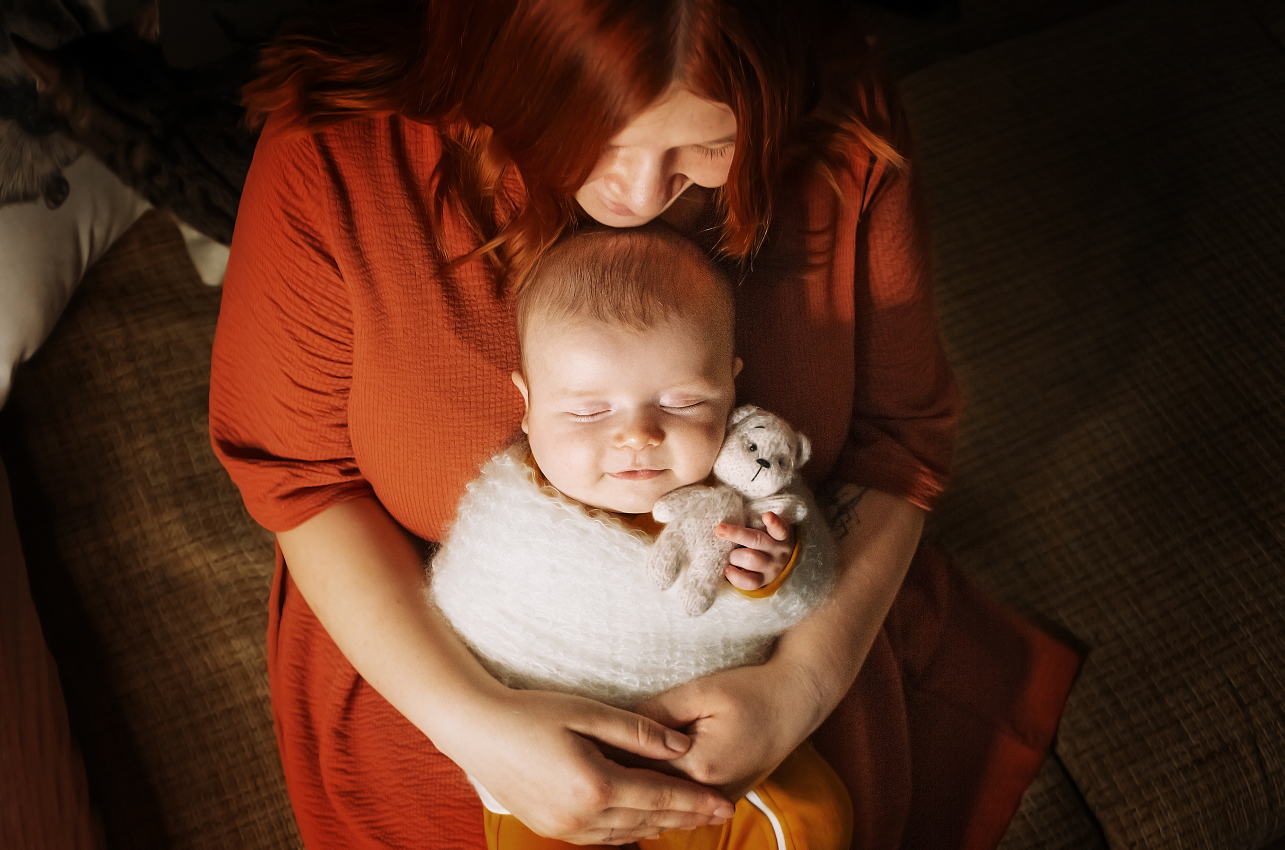 Домашняя фотосессия мама и малыш