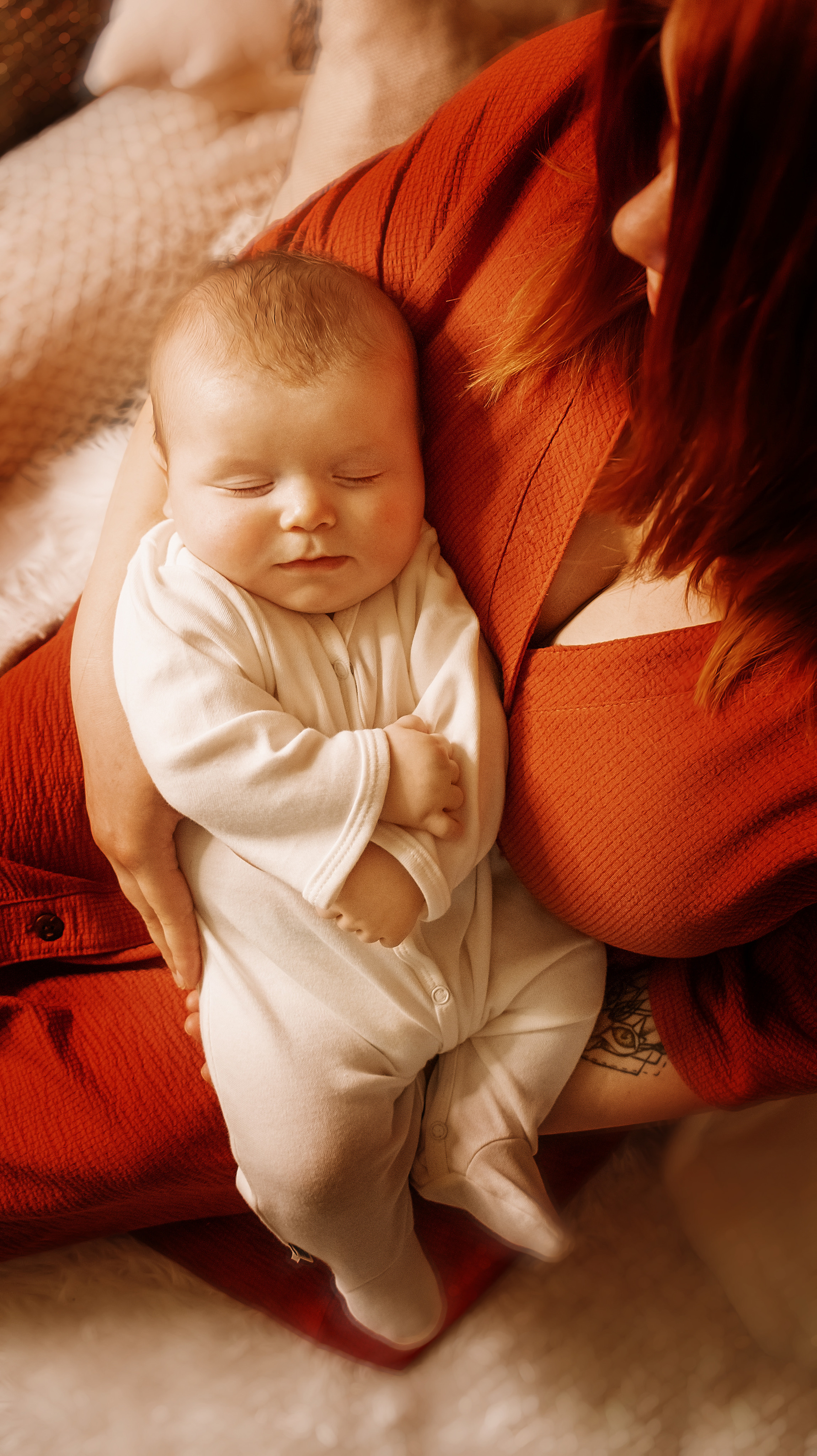 Домашняя фотосессия мама и малыш