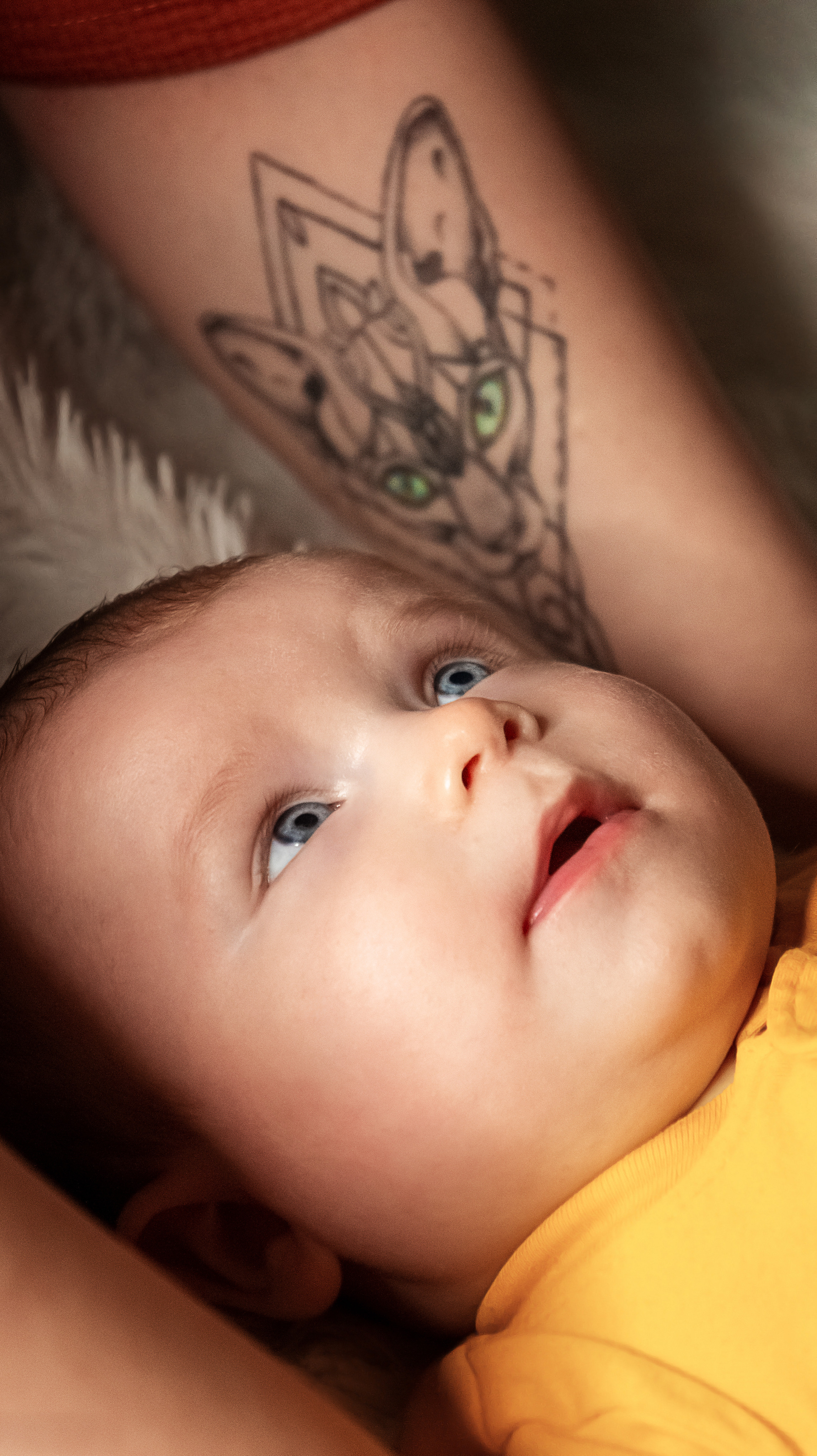 Домашняя фотосессия мама и малыш