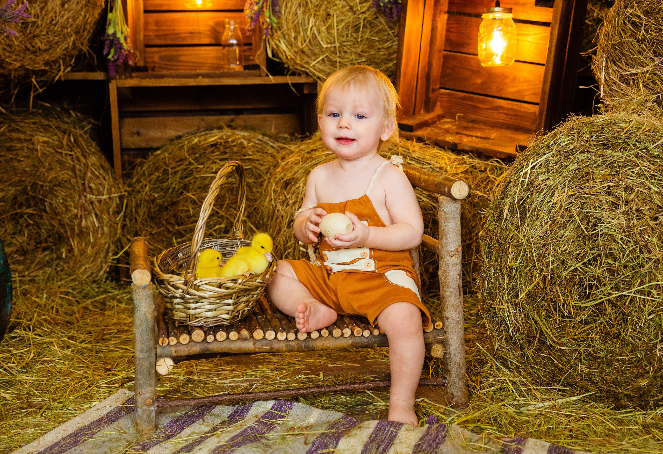 Фотосессия с животными для малышей