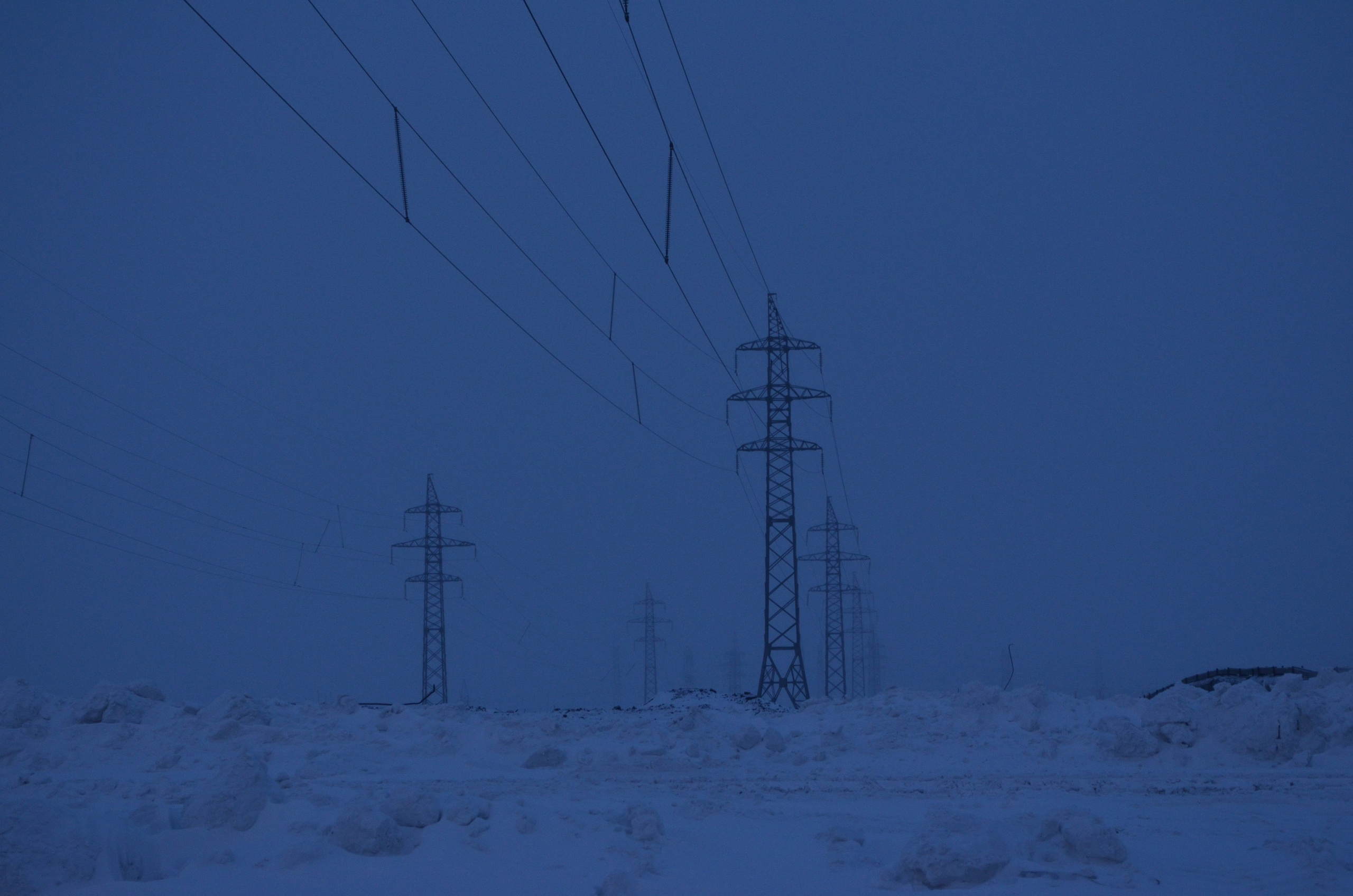 Норильск зима полярная ночь