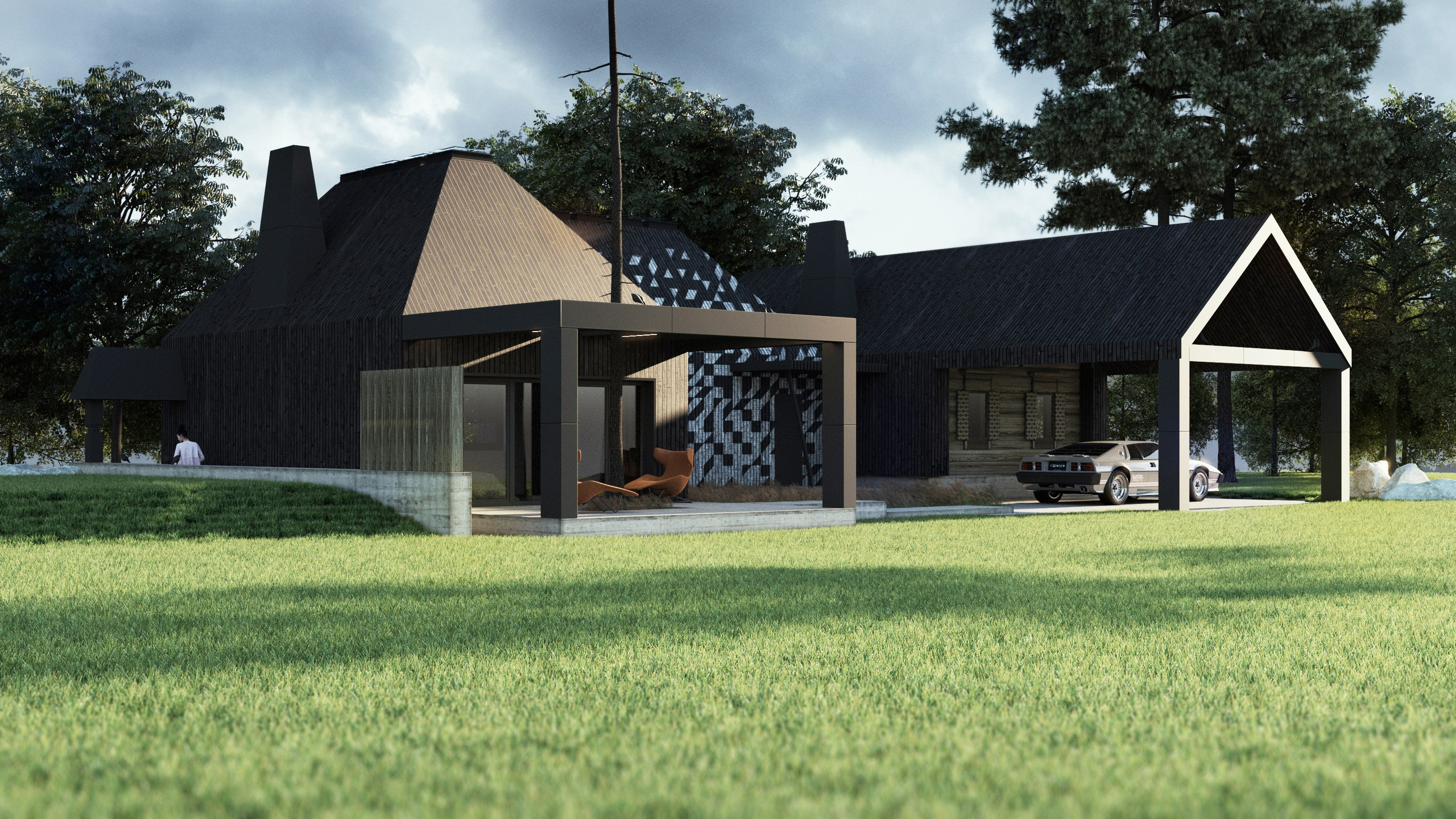 The hut. Paintings by the artist Sergey Ratchin