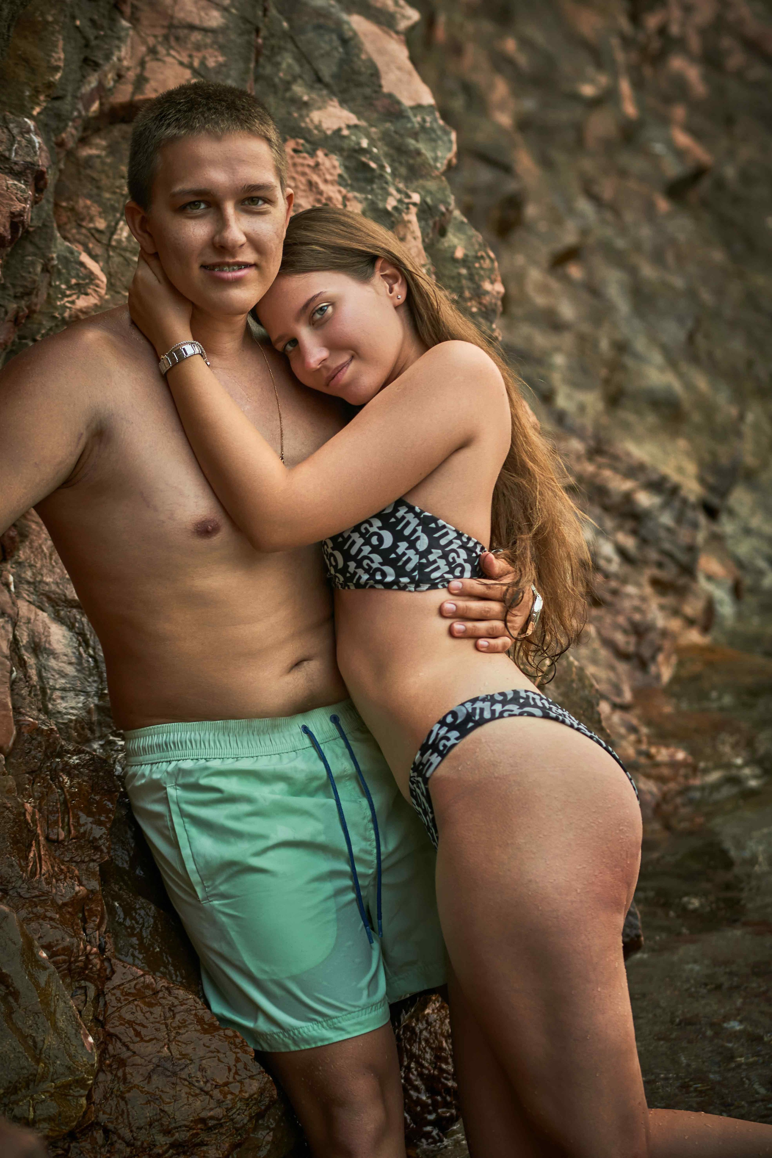 Love Story Photoshoot in Montenegro | Couple on the Beach at Sveti Stefan
