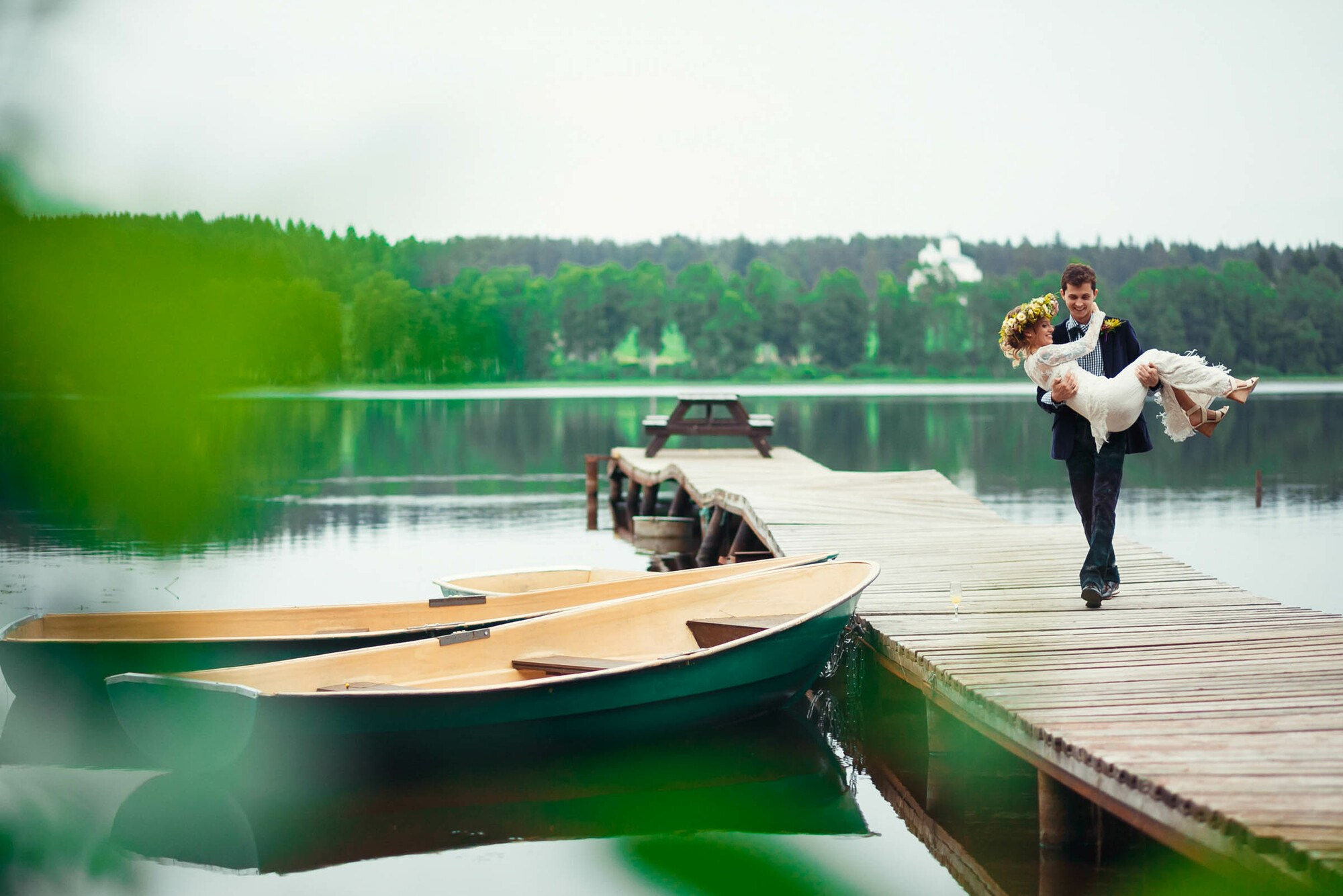Свадьба с выездной регистрацией в лесу за городом. Свадебный фотограф в Санкт-Петербурге и Москве Андрей Нестеров
