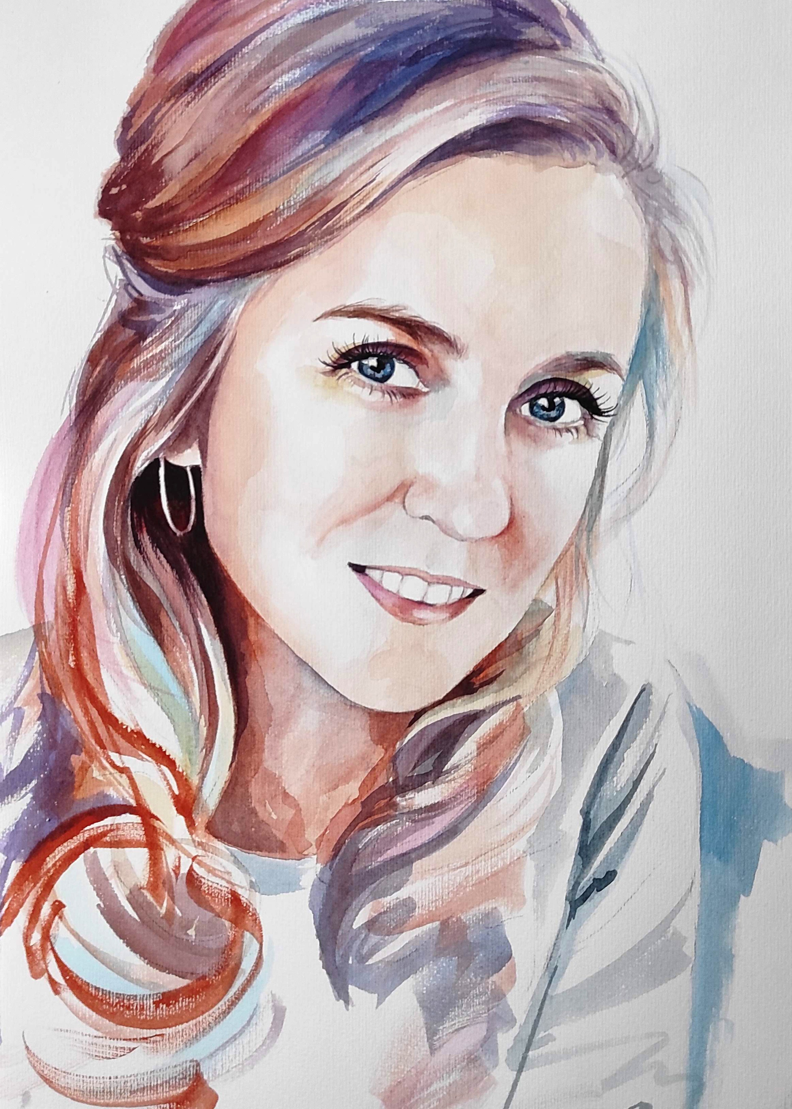 Персональный портрет. Бумага, акварель