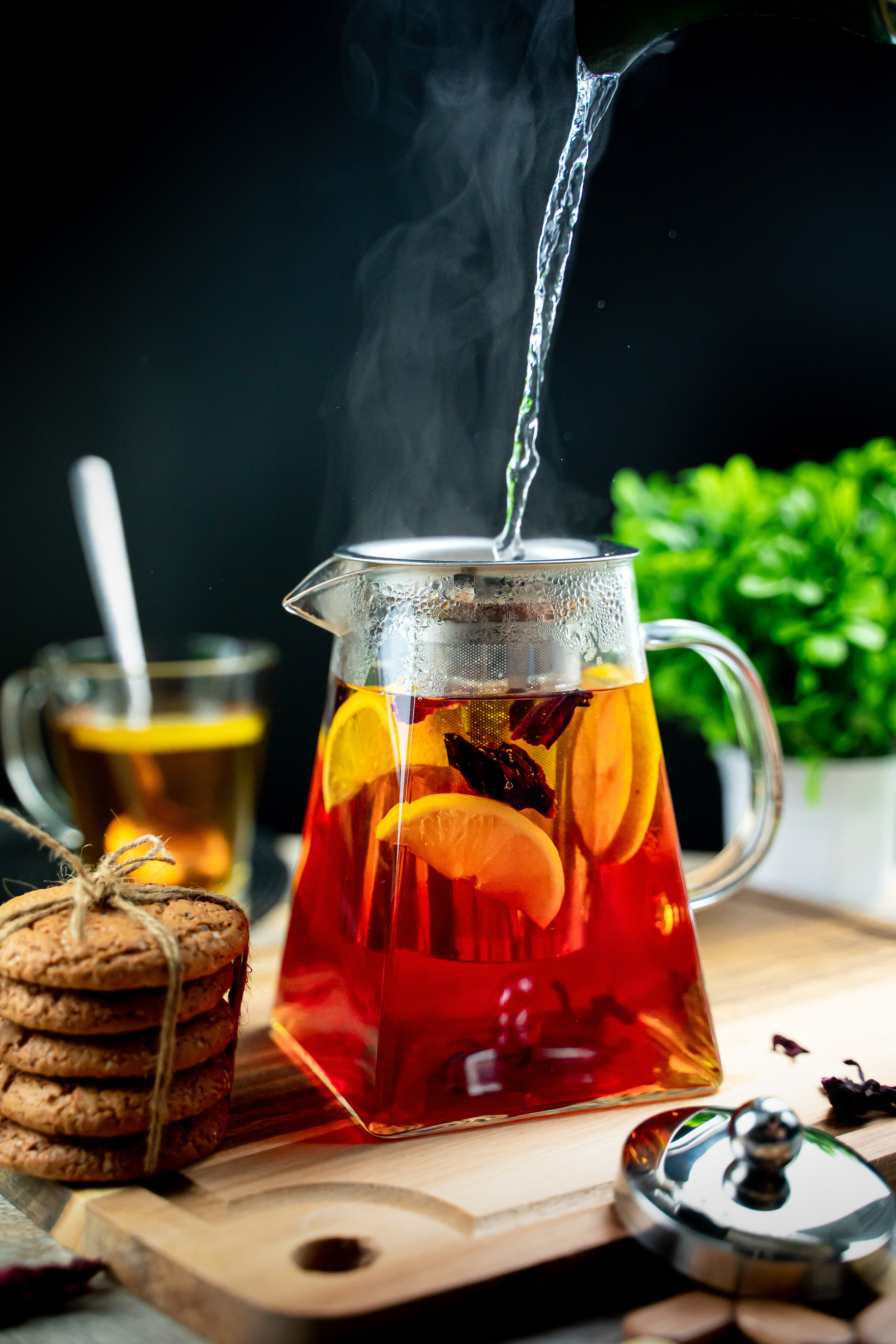 Горячий чай и вкусное печенье на имиджевой съемвке в Воронеже