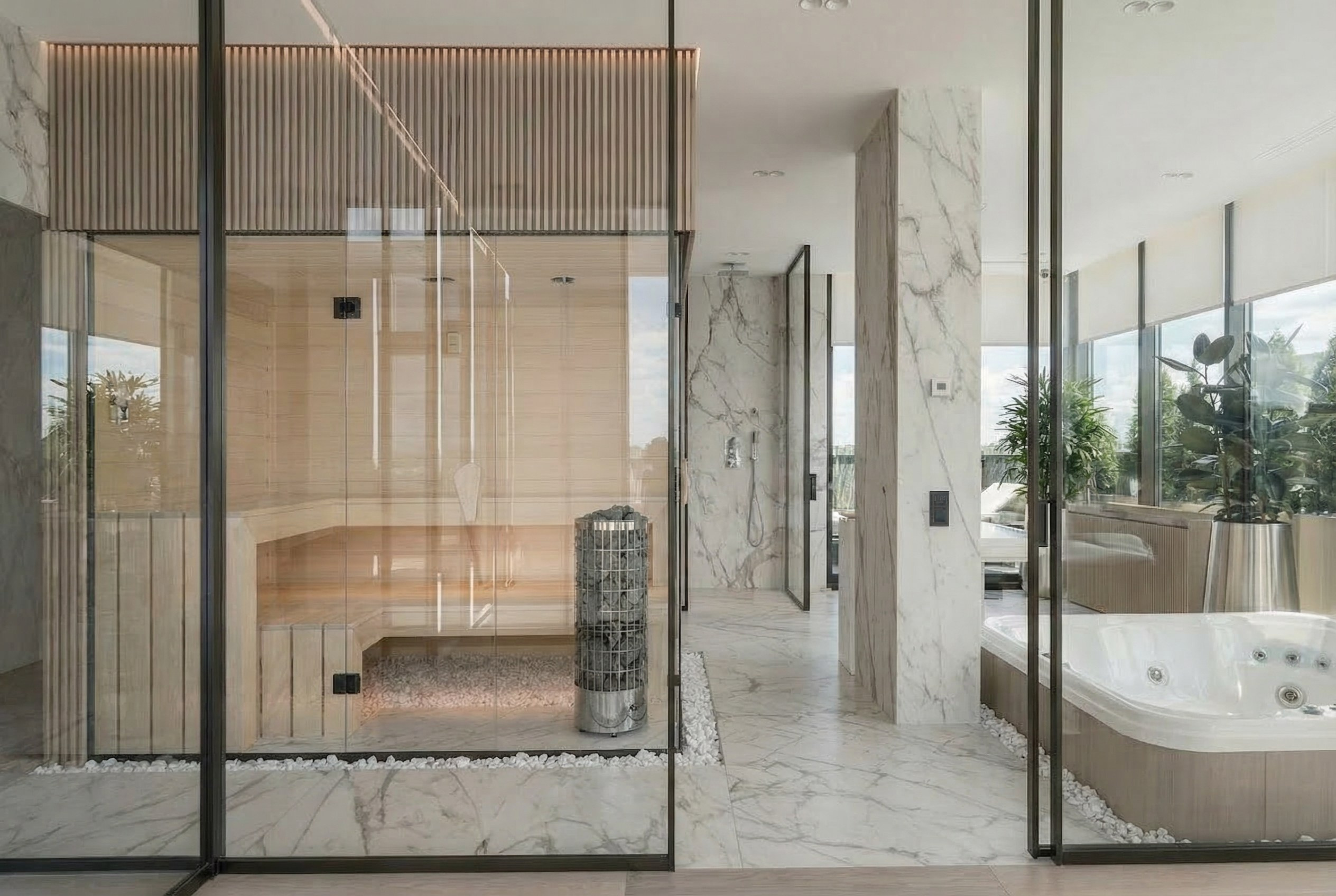 Дизайн двухуровневого пентхауса 500 м² с террасами и Wellness-зоной | Валерия Котович