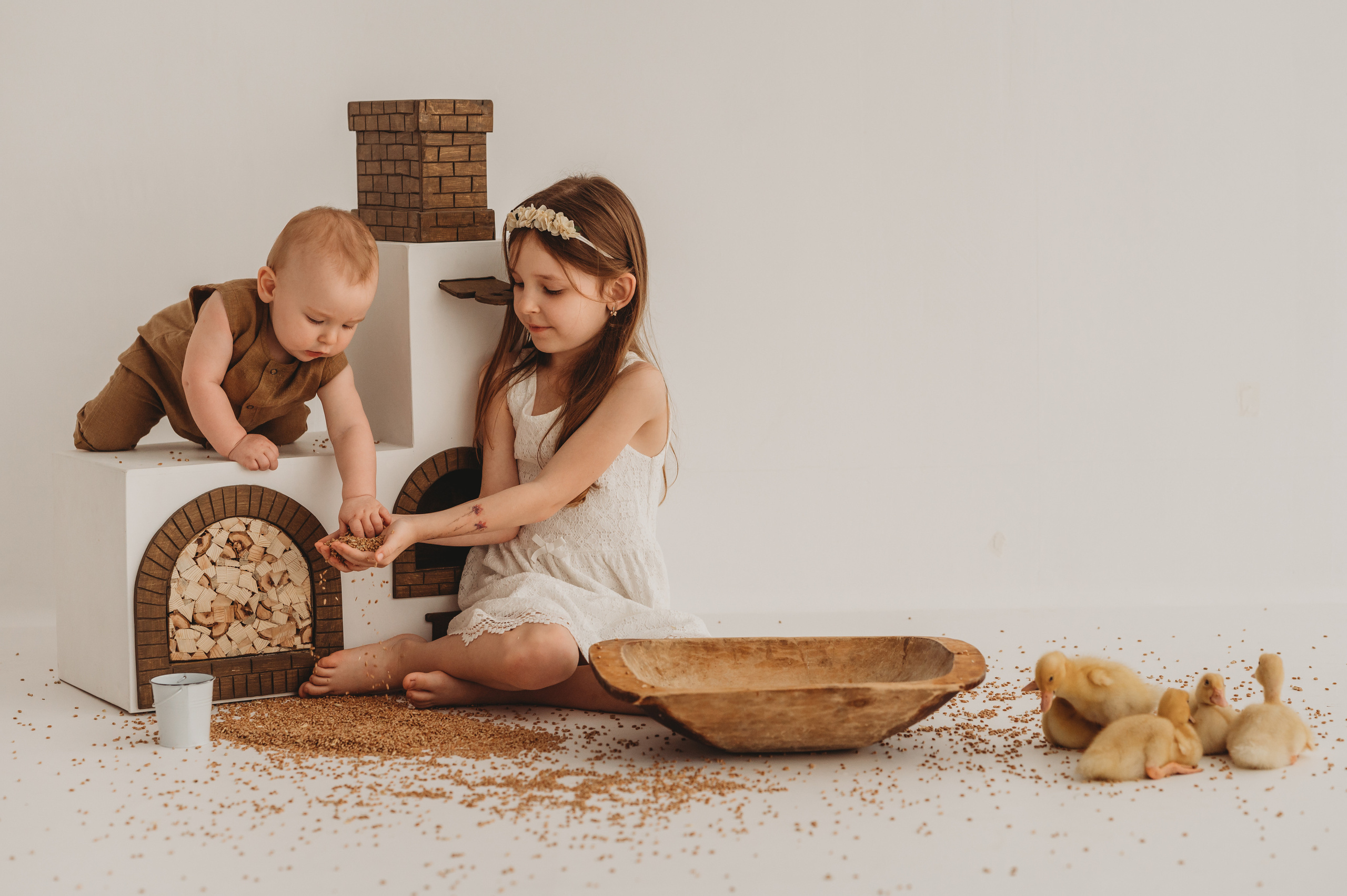 Артемий, София и утята. Детский и семейный фотограф Ирина Гладких
