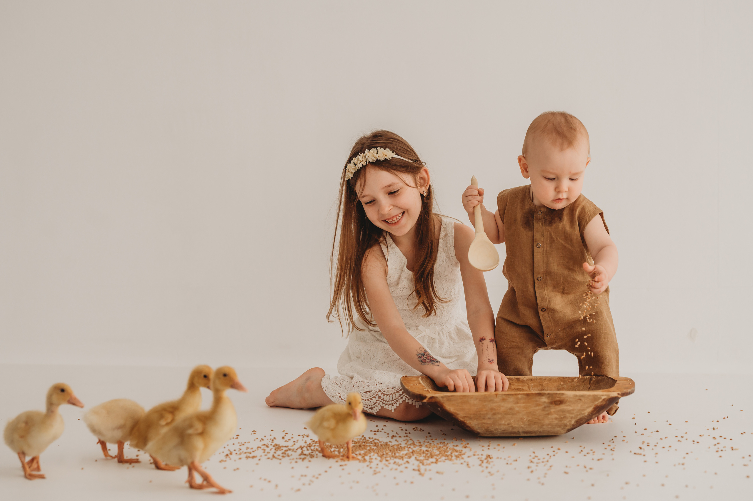 Артемий, София и утята. Детский и семейный фотограф Ирина Гладких
