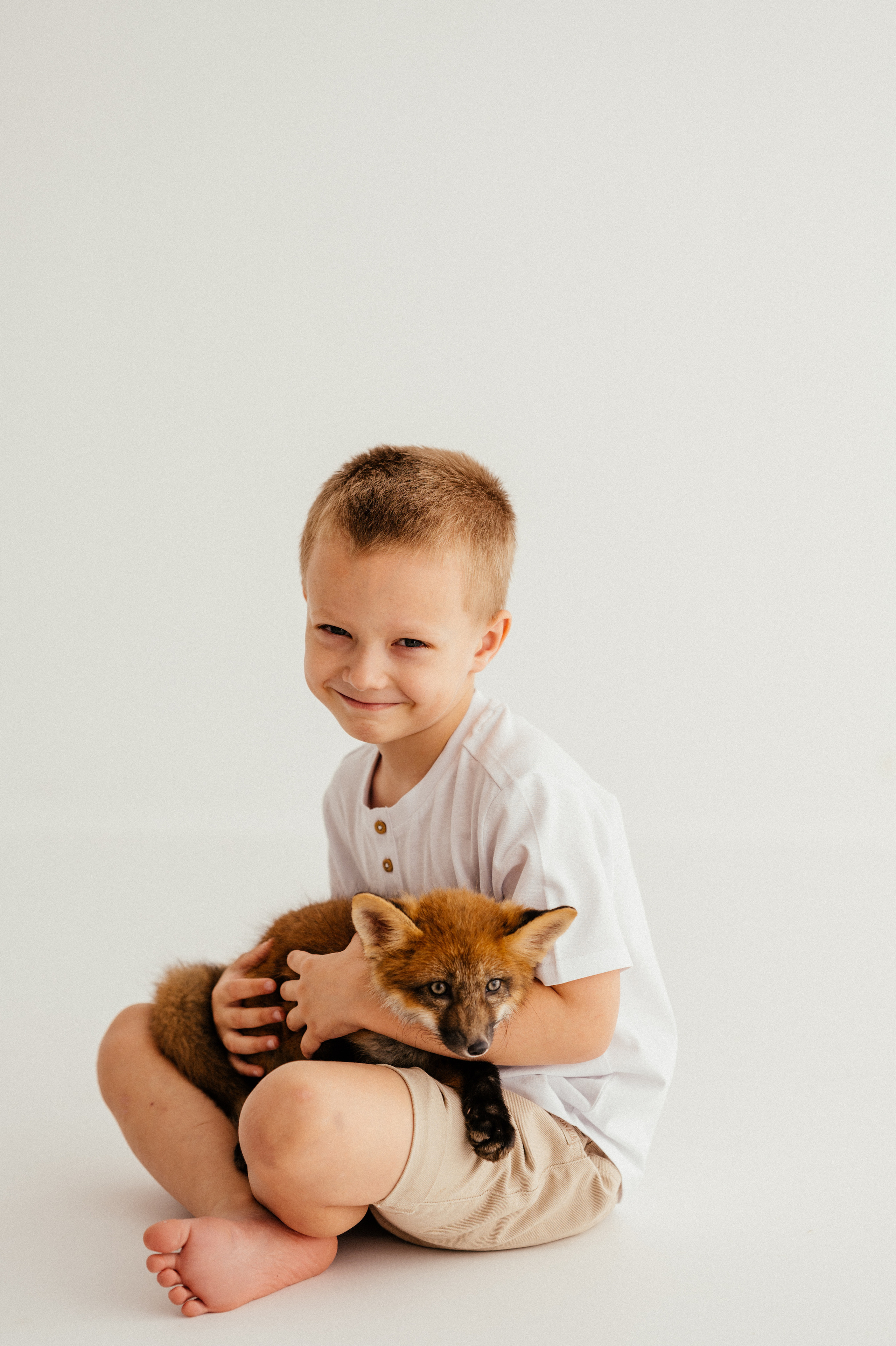 Марк и лисичка. Детский и семейный фотограф Ирина Гладких