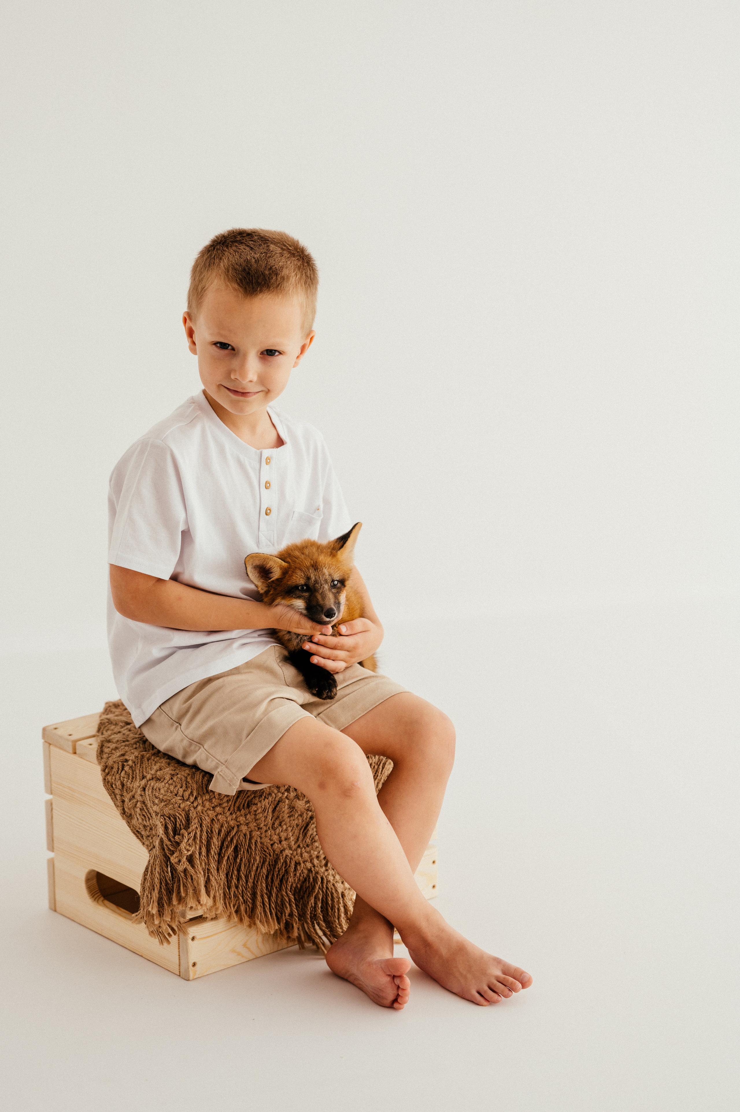 Марк и лисичка. Детский и семейный фотограф Ирина Гладких
