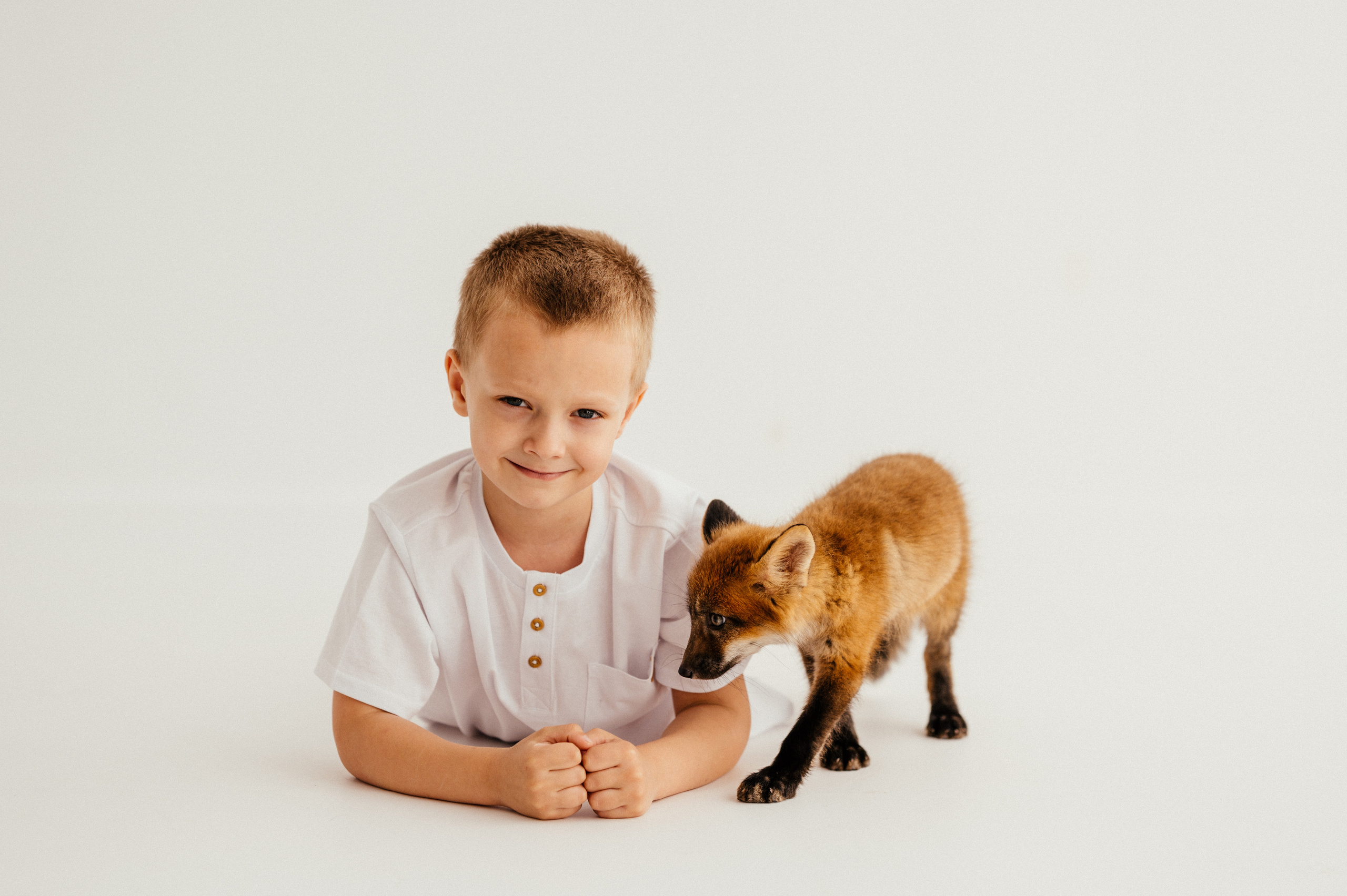 Марк и лисичка. Детский и семейный фотограф Ирина Гладких