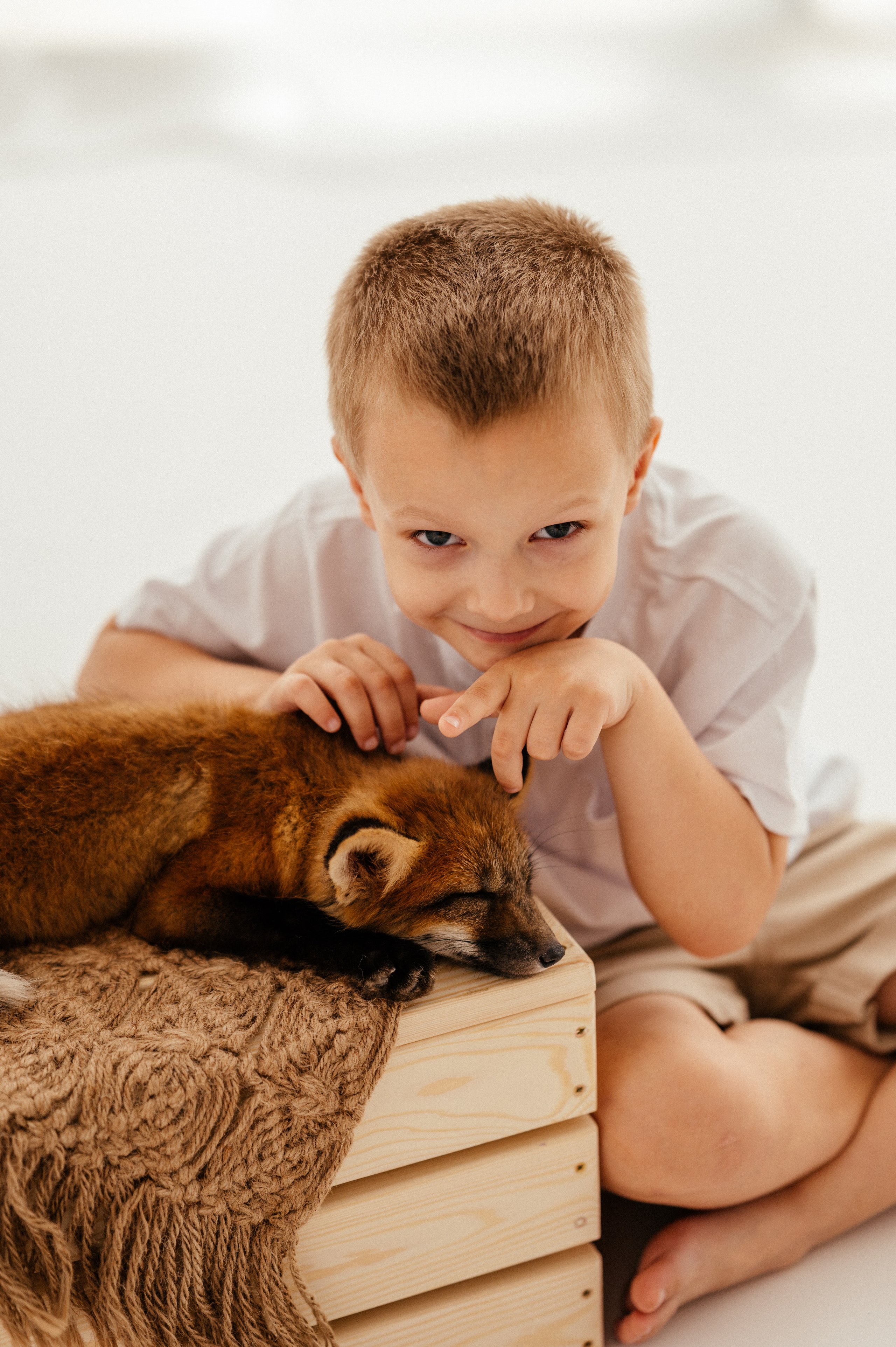 Марк и лисичка. Детский и семейный фотограф Ирина Гладких