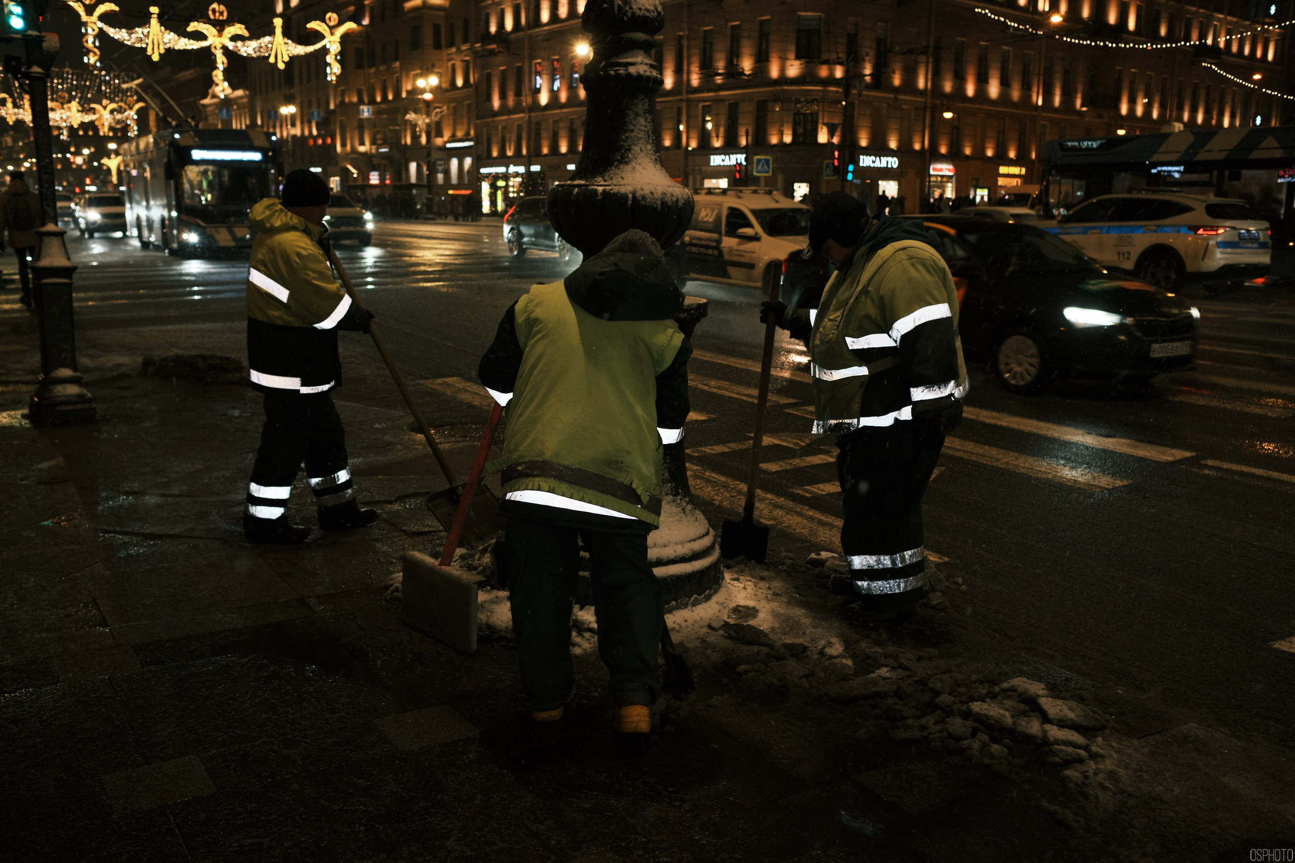 Снег и туман в Санкт-Петербурге. Фотографъ Сергѣевъ. Поймать мгновеніе