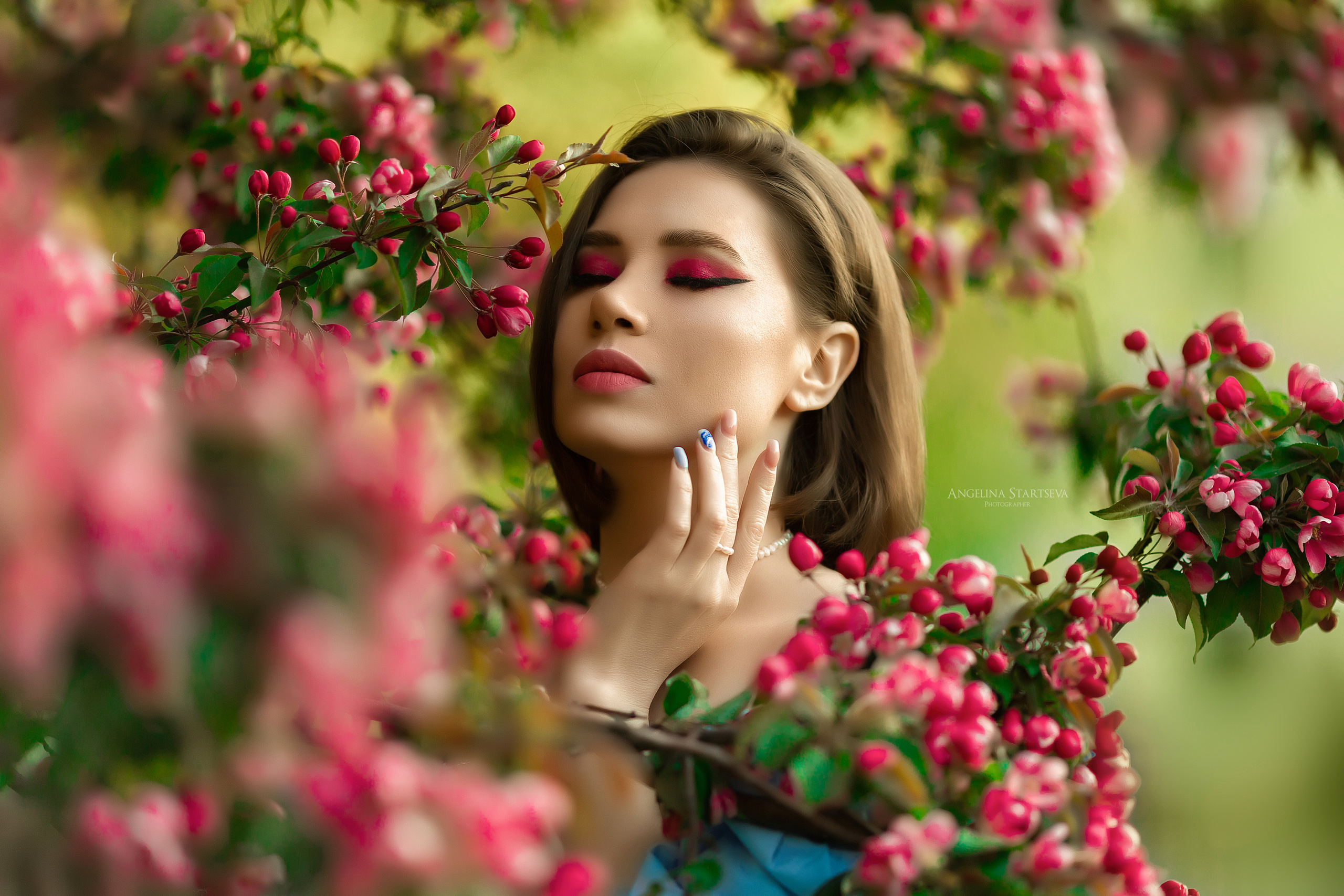 Фотосессия в цветении розовых яблонь. Сказочный фотограф в русском стиле в Москве Ангелина Старцева | Русский сказки|Фотосесессия в Азиатском стиле
