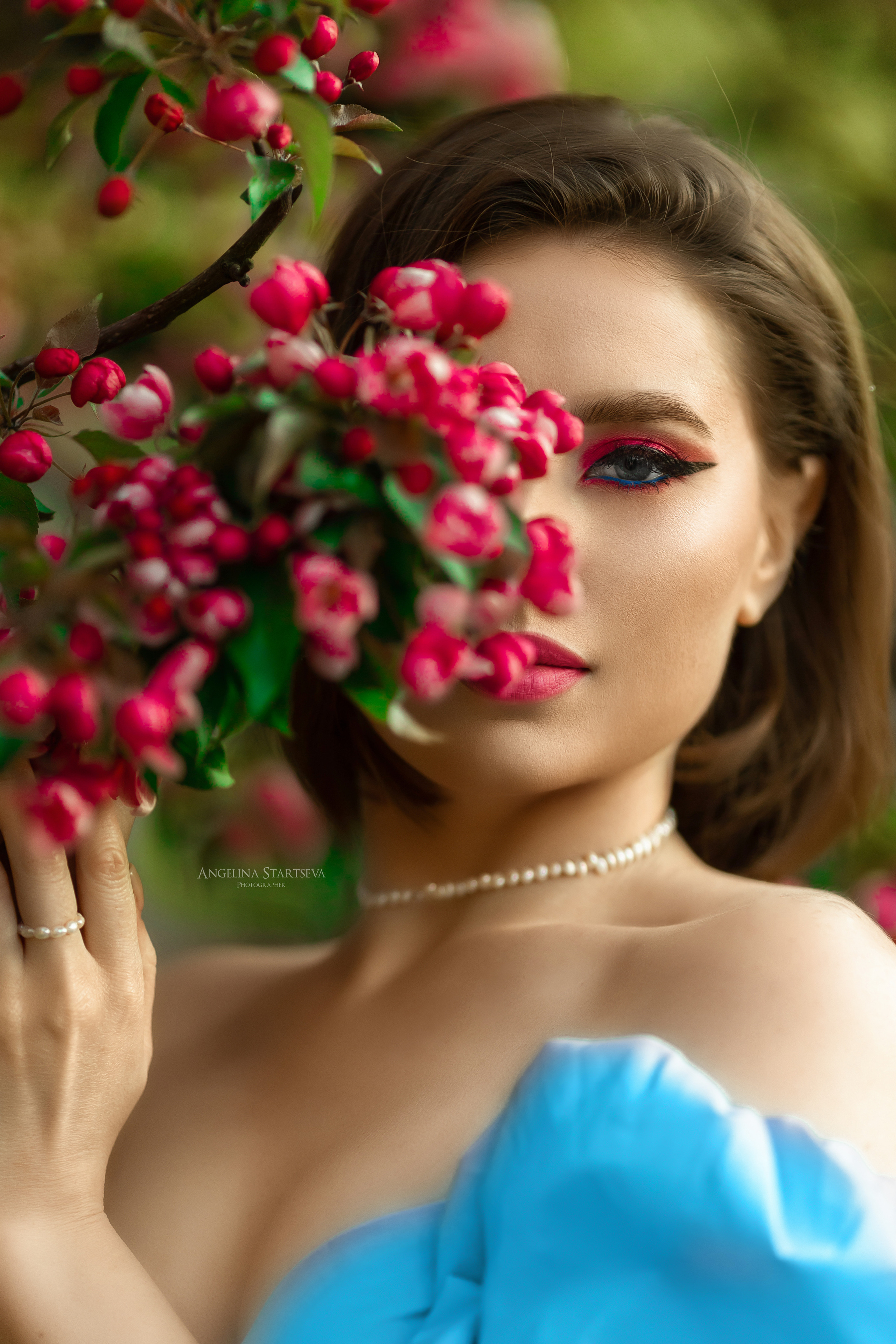 Фотосессия в цветении розовых яблонь. Сказочный фотограф в русском стиле в Москве Ангелина Старцева | Русский сказки|Фотосесессия в Азиатском стиле