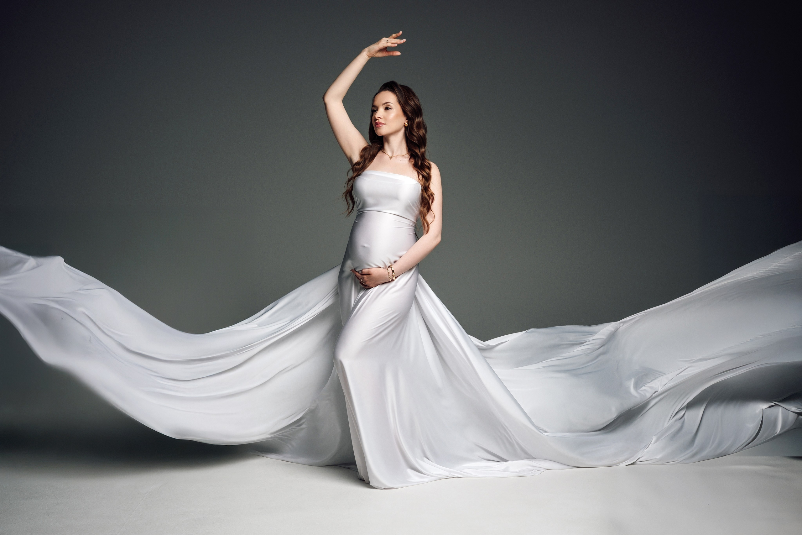 Фотосессия в тканях для беременной. Фотограф и видеограф Анна Жагорина