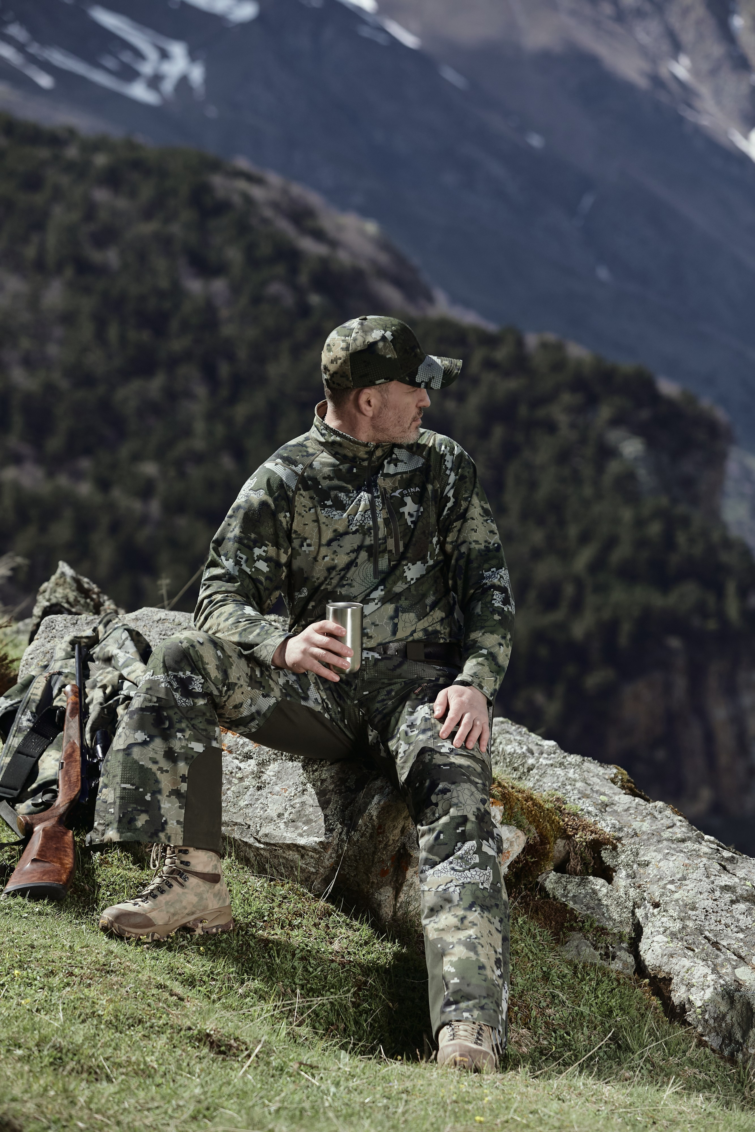 Съемка для бренда охотничьей одежды под ключ. Фотограф Продюсер в горах КБР / Москва Нальчик Горы