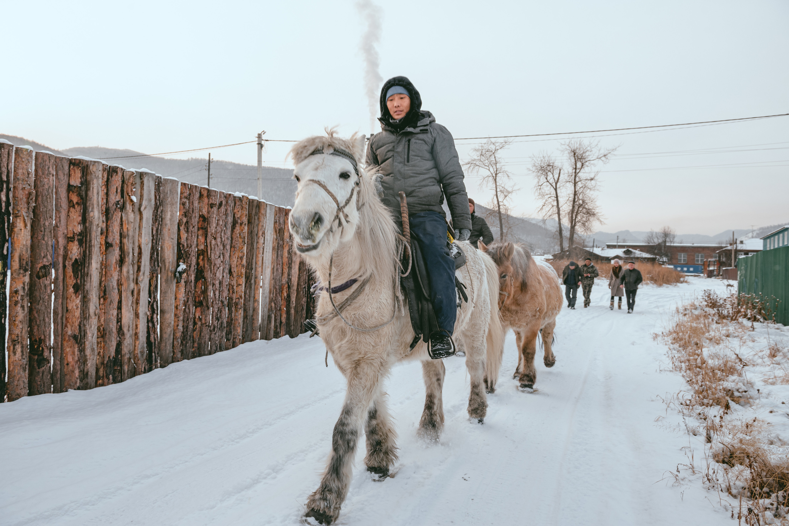 Якутские всадники в Иркутской области (конный поход Оймякон-Москва). Репортажный фотограф Анна Диденко
